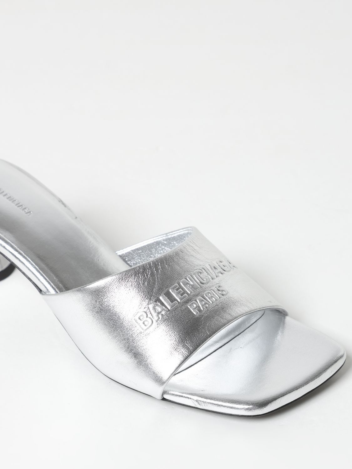 Balenciaga Balenciaga Heeled Sandal Woman Silver Size US 11 / IT 41 - 4 Thumbnail