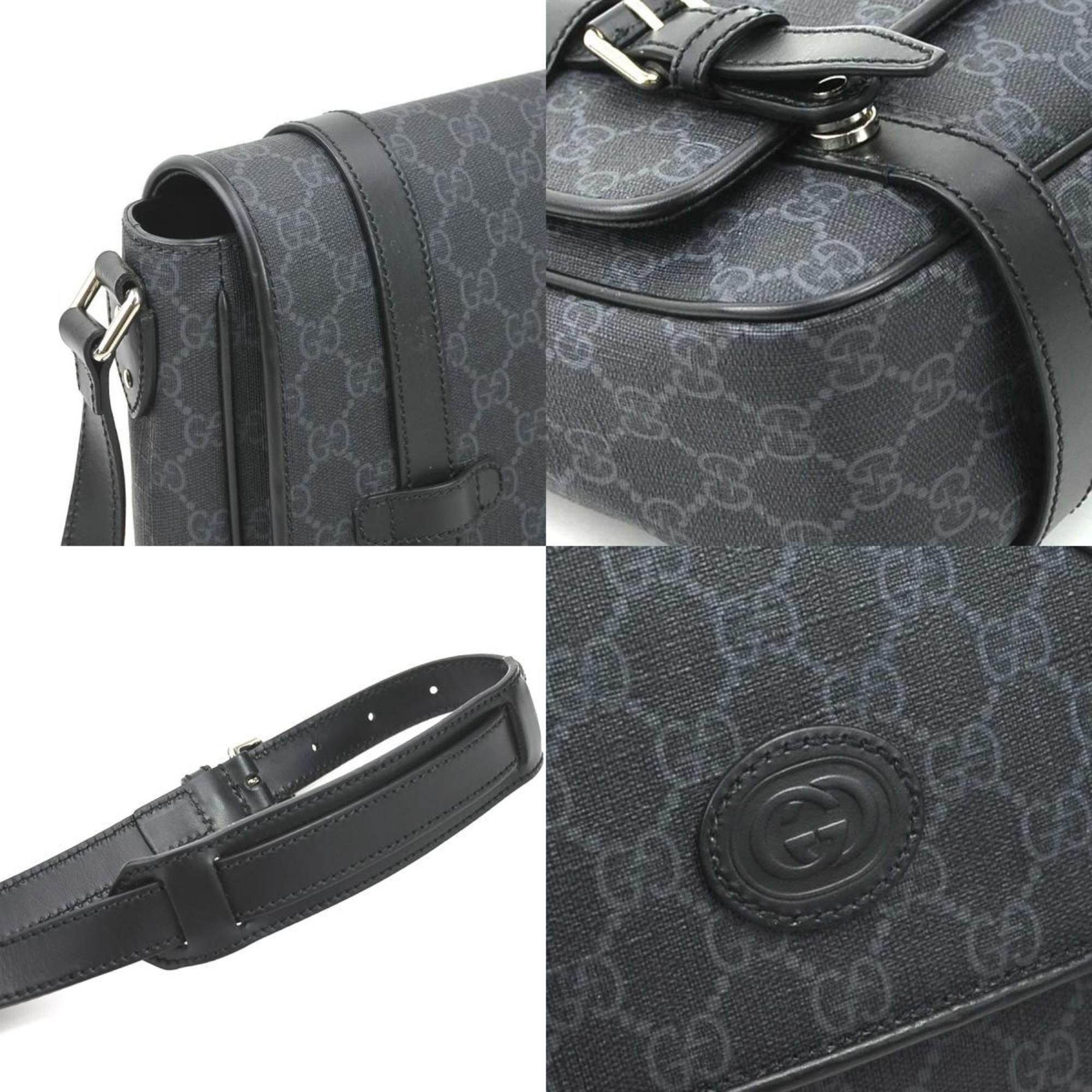 Gucci GUCCI Shoulder Bag GG Supreme Black Grey Silver Men's 658542 e59318a Size ONE SIZE - 3 Thumbnail