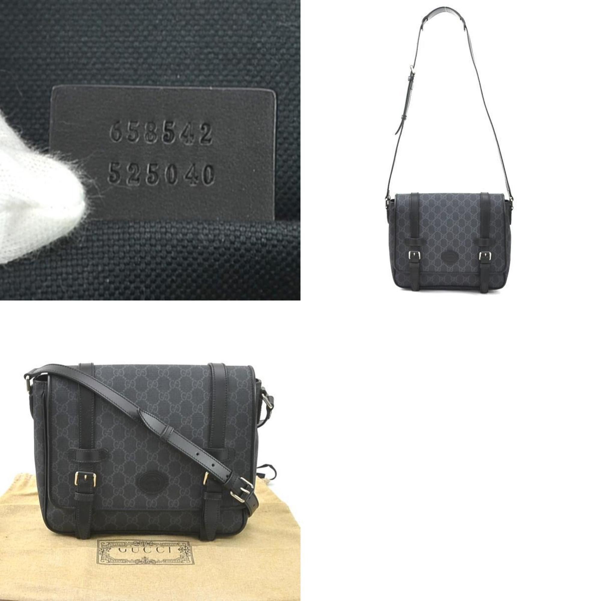 Gucci GUCCI Shoulder Bag GG Supreme Black Grey Silver Men's 658542 e59318a Size ONE SIZE - 5 Thumbnail