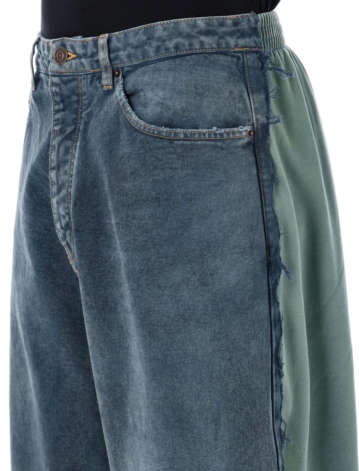Balenciaga Hybrid Baggy Pants Jeans Navy | Grailed