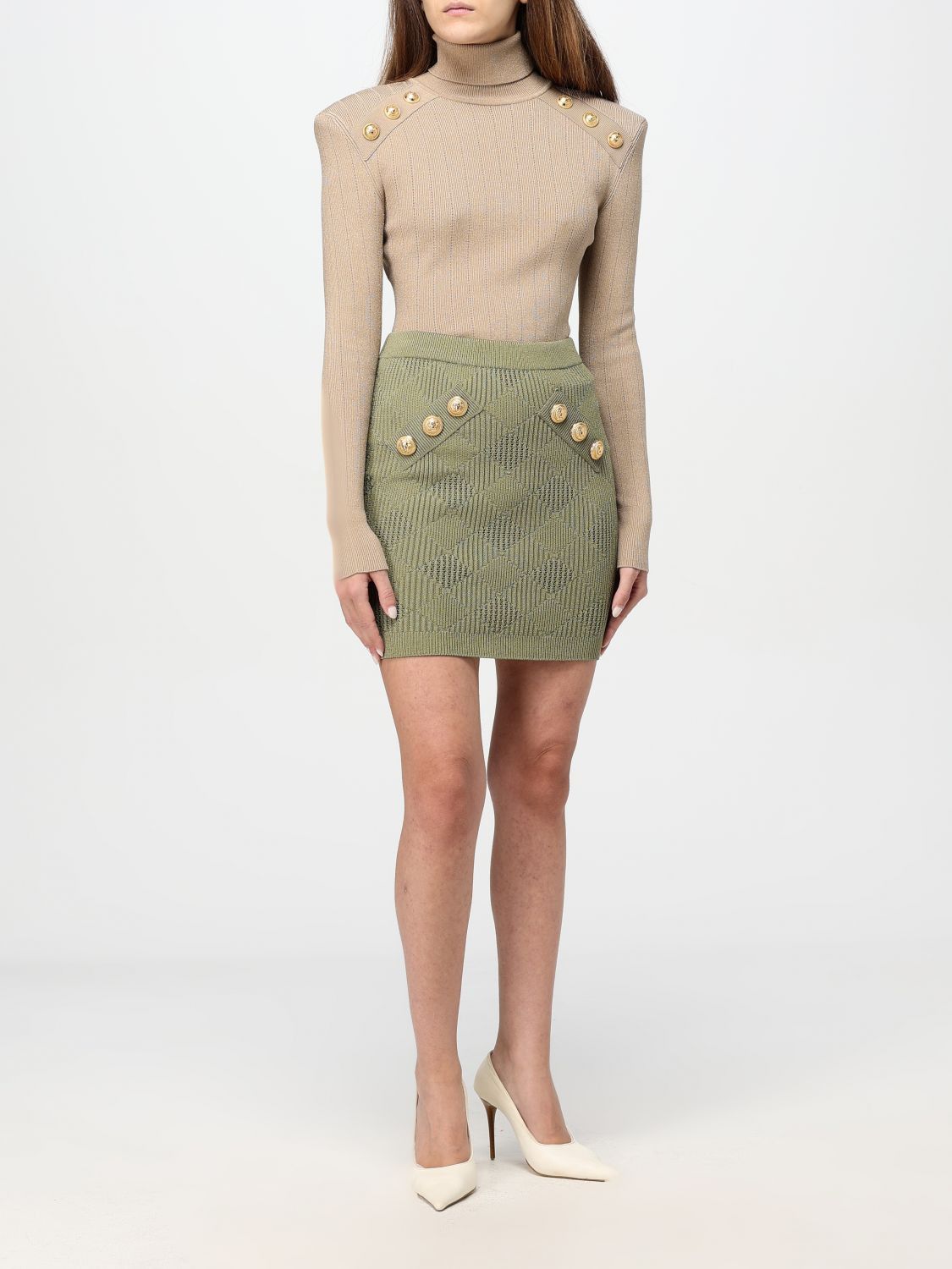 Balmain Balmain Skirt Woman Green Size 26" / US 2 / IT 38 - 2 Thumbnail
