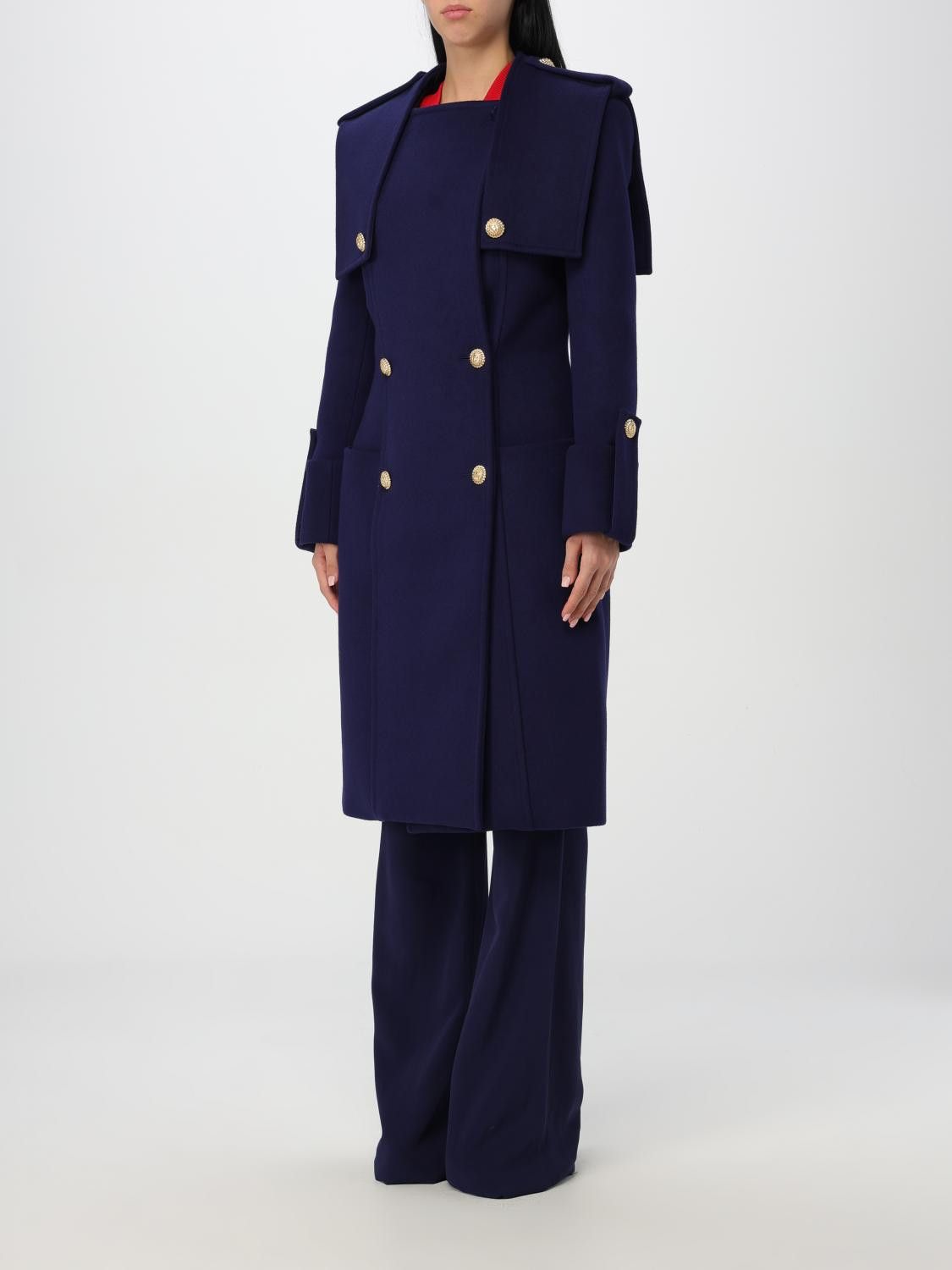 Balmain Balmain Trench Coat Woman Blue Size XS / US 0-2 / IT 36-38 - 4 Thumbnail