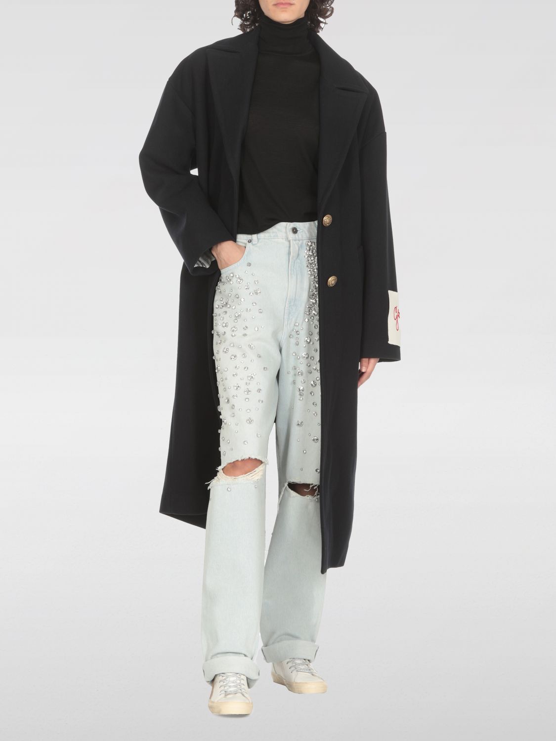 Golden Goose Golden Goose Trench Coat Woman Blue Size M / US 6-8 / IT 42-44 - 2 Thumbnail