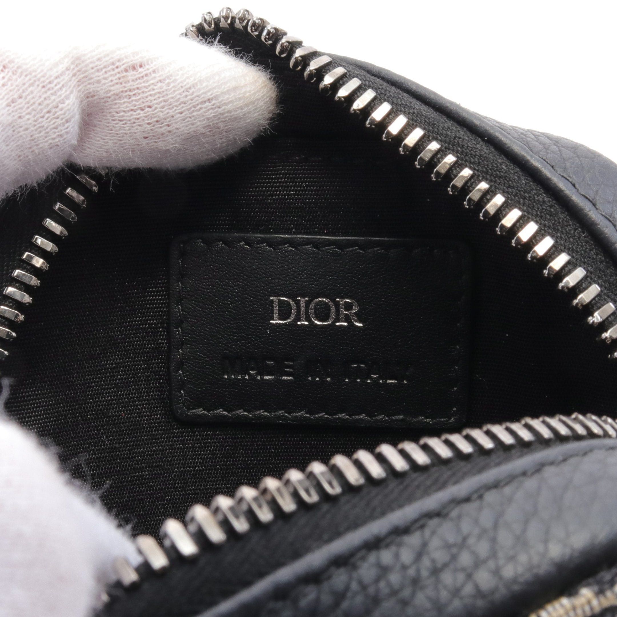 Dior Dior Oblique Nano Pouch Canvas Leather Navy Gray Size ONE SIZE - 4 Thumbnail