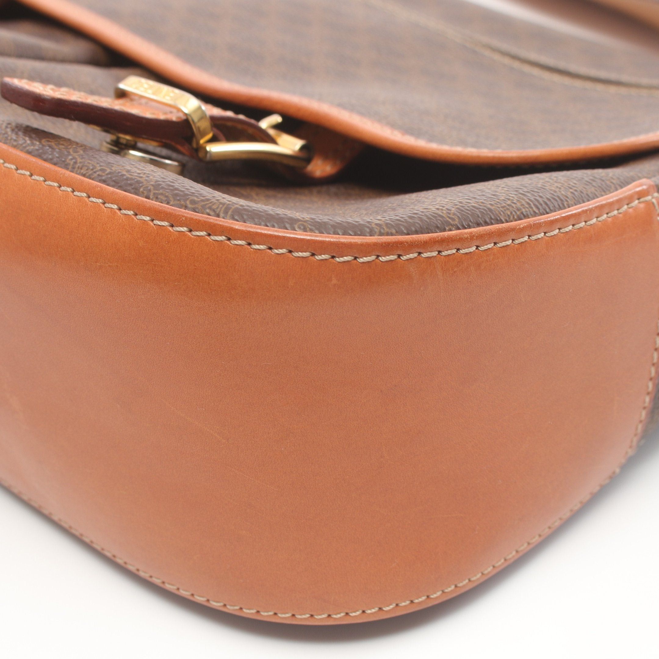 Celine Celine Macadam Shoulder Bag Leather Dark Brown Size ONE SIZE - 7 Thumbnail