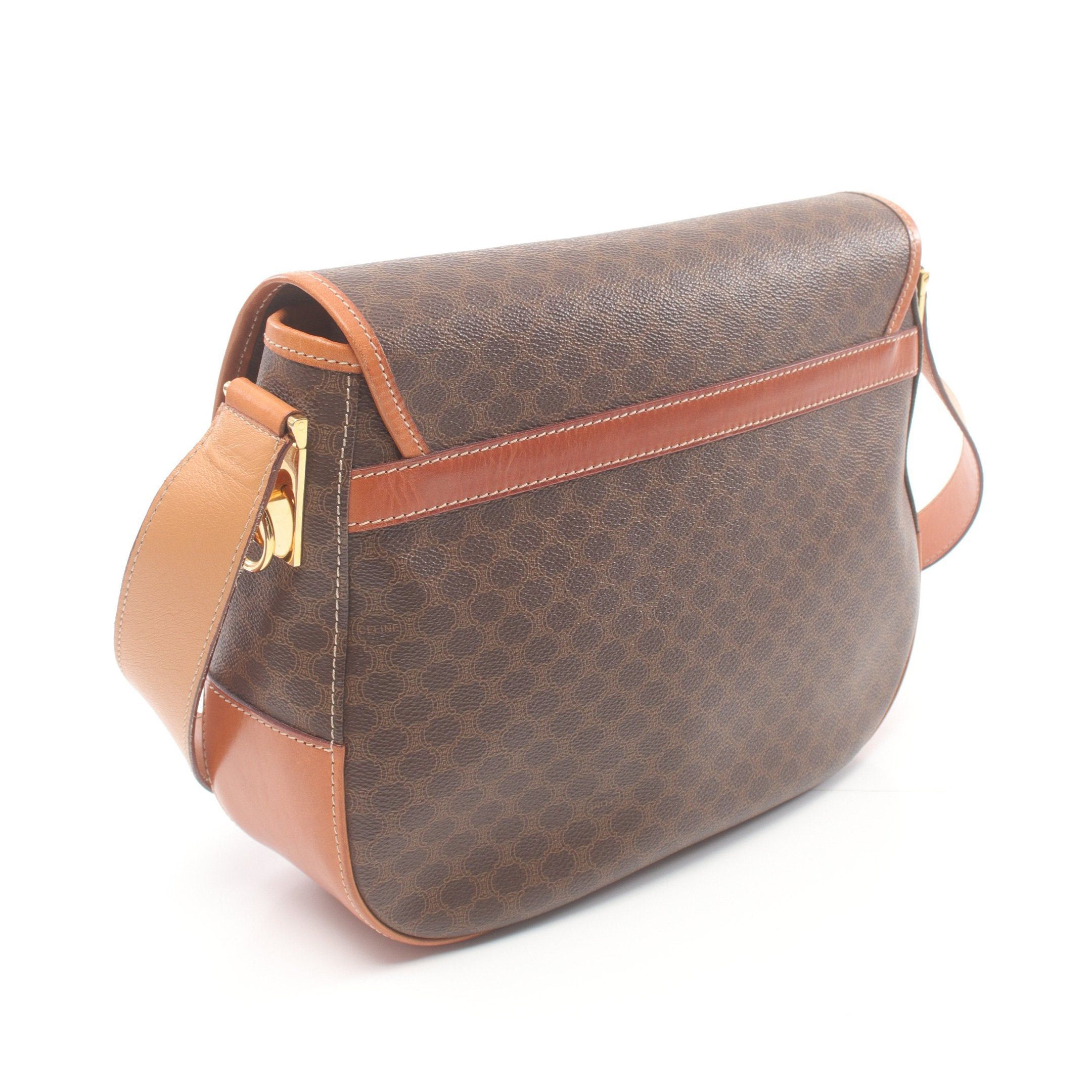Celine Celine Macadam Shoulder Bag Leather Dark Brown Size ONE SIZE - 2 Thumbnail