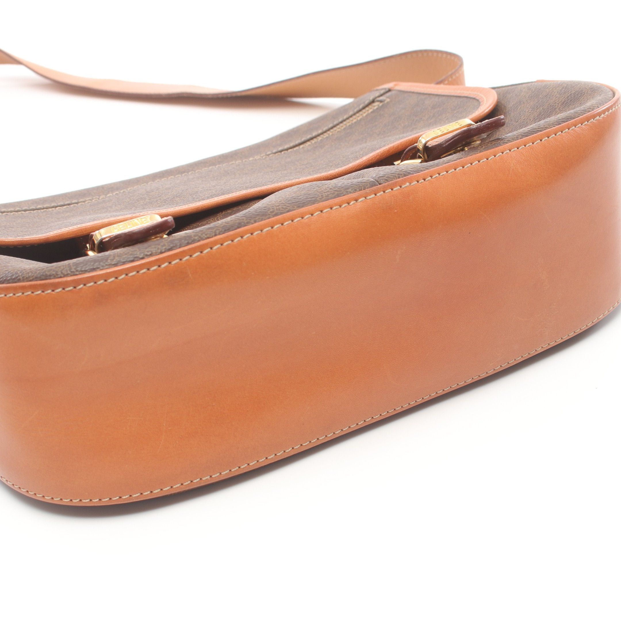 Celine Celine Macadam Shoulder Bag Leather Dark Brown Size ONE SIZE - 6 Thumbnail