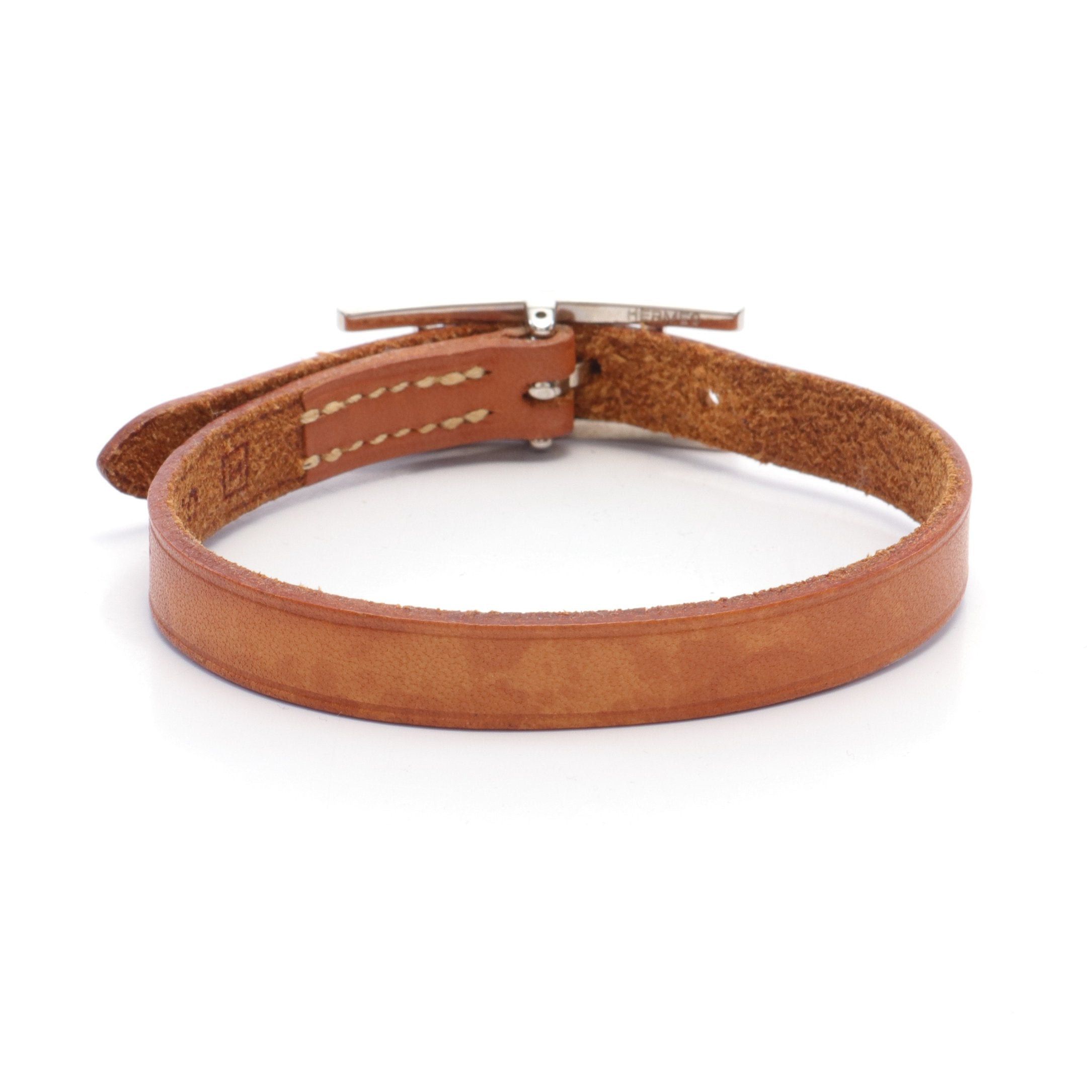 Hermes Hermes Api 3 Bracelet Leather Brown Silver Size ONE SIZE - 2 Thumbnail