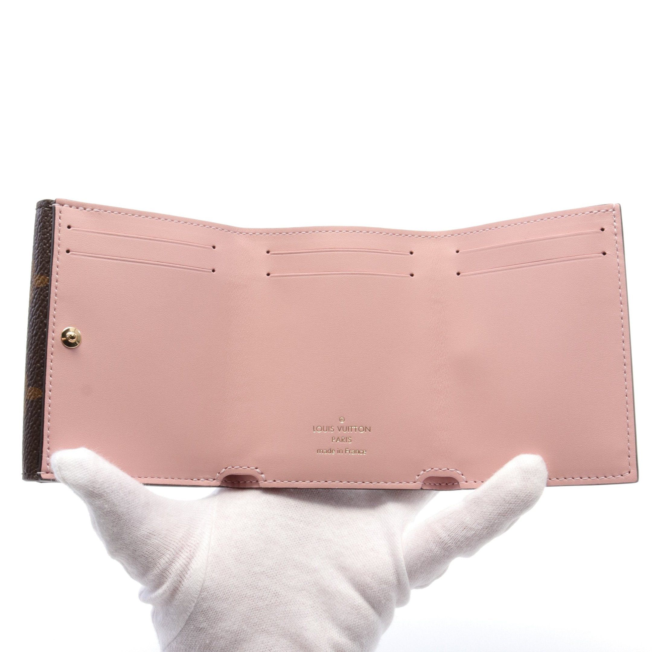 Louis Vuitton Louis Vuitton Portefeuil Celeste Monogram Rose Ballerina Trifold Wallet Brown Size ONE SIZE - 3 Thumbnail