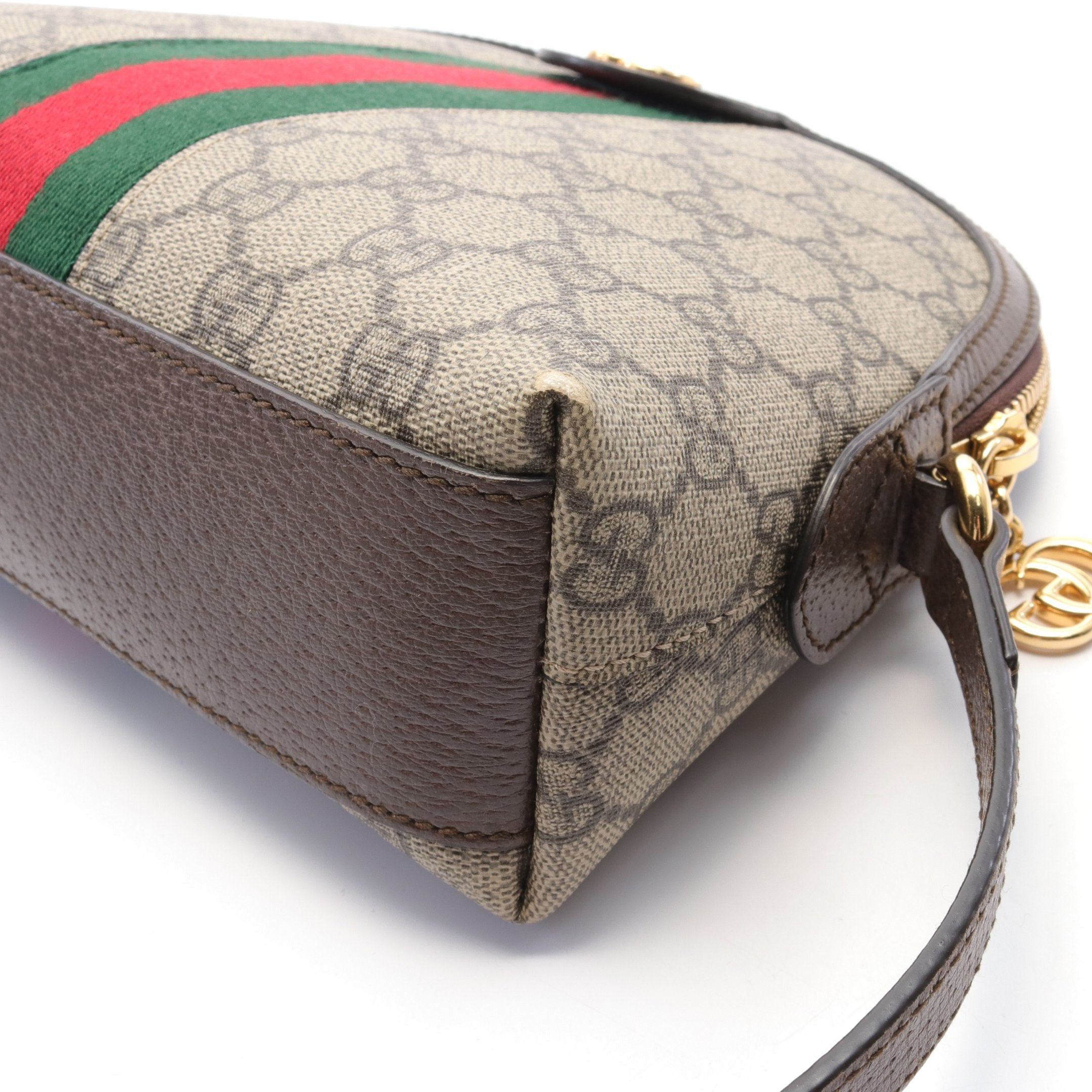 Gucci Gucci Ophidia Gg Supreme Shoulder Bag Leather Beige Dark Brown Multicolor Size ONE SIZE - 7 Thumbnail