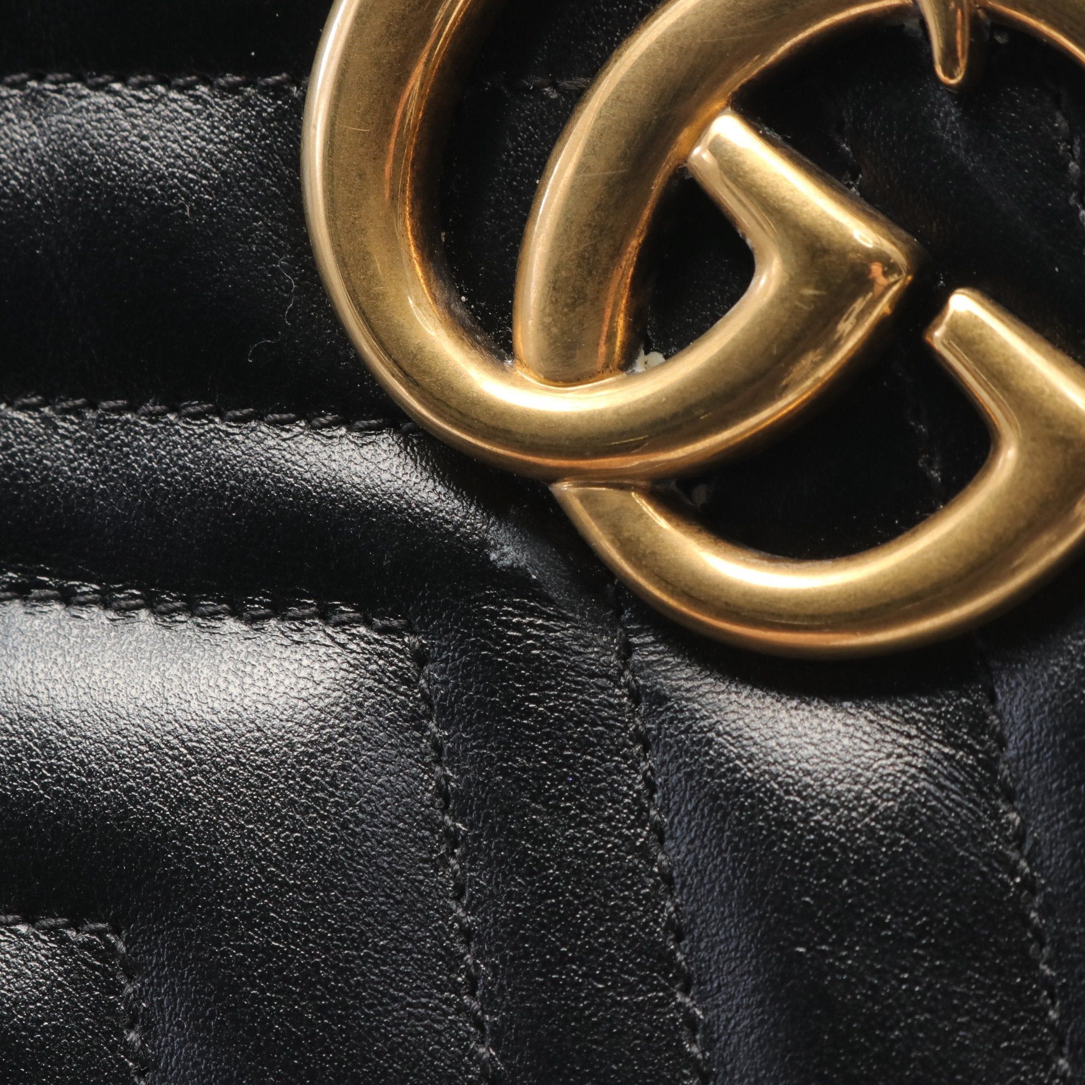 Gucci Gucci Gg Marmont Chain Shoulder Bag Leather Black Size ONE SIZE - 7 Thumbnail