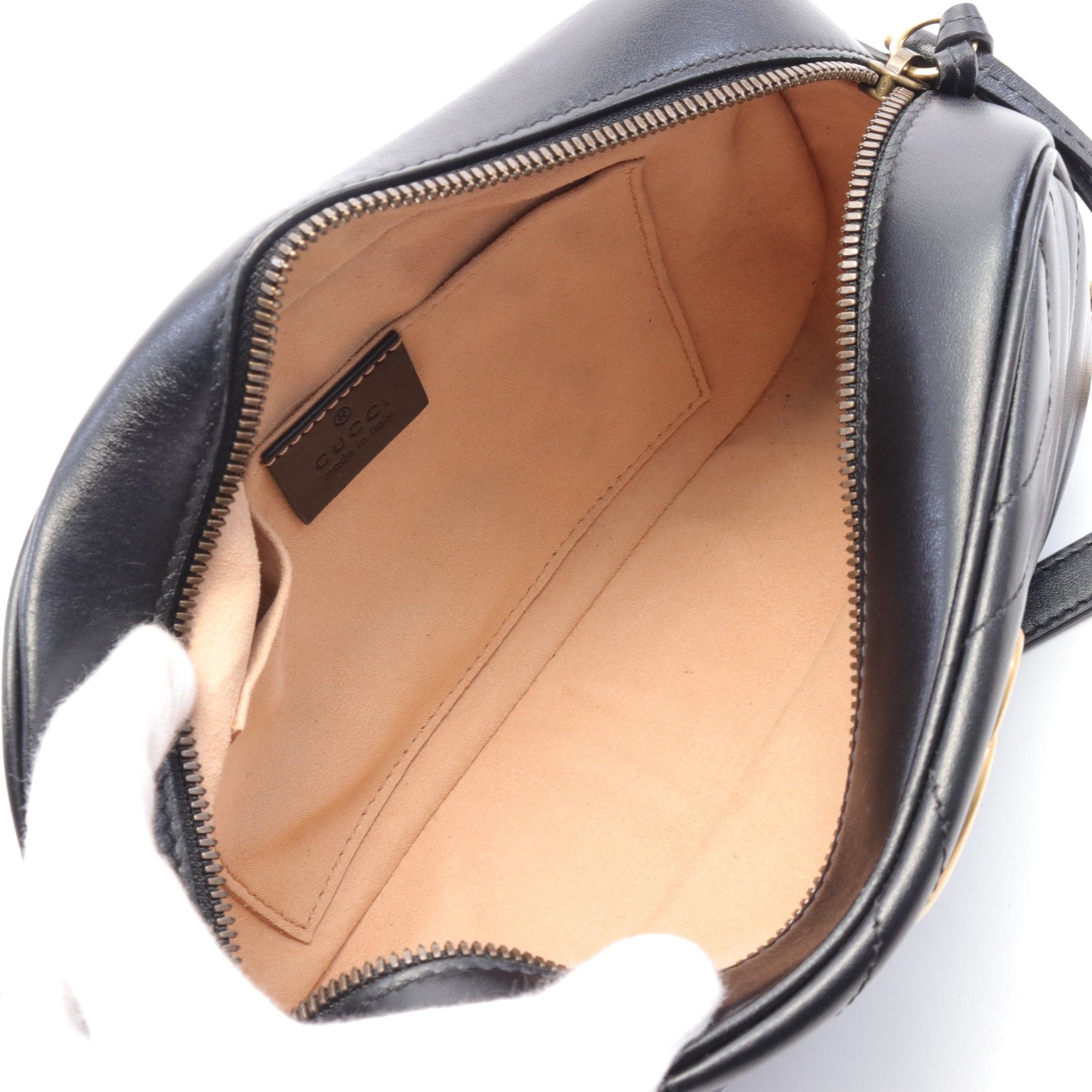 Gucci Gucci Gg Marmont Chain Shoulder Bag Leather Black Size ONE SIZE - 3 Thumbnail