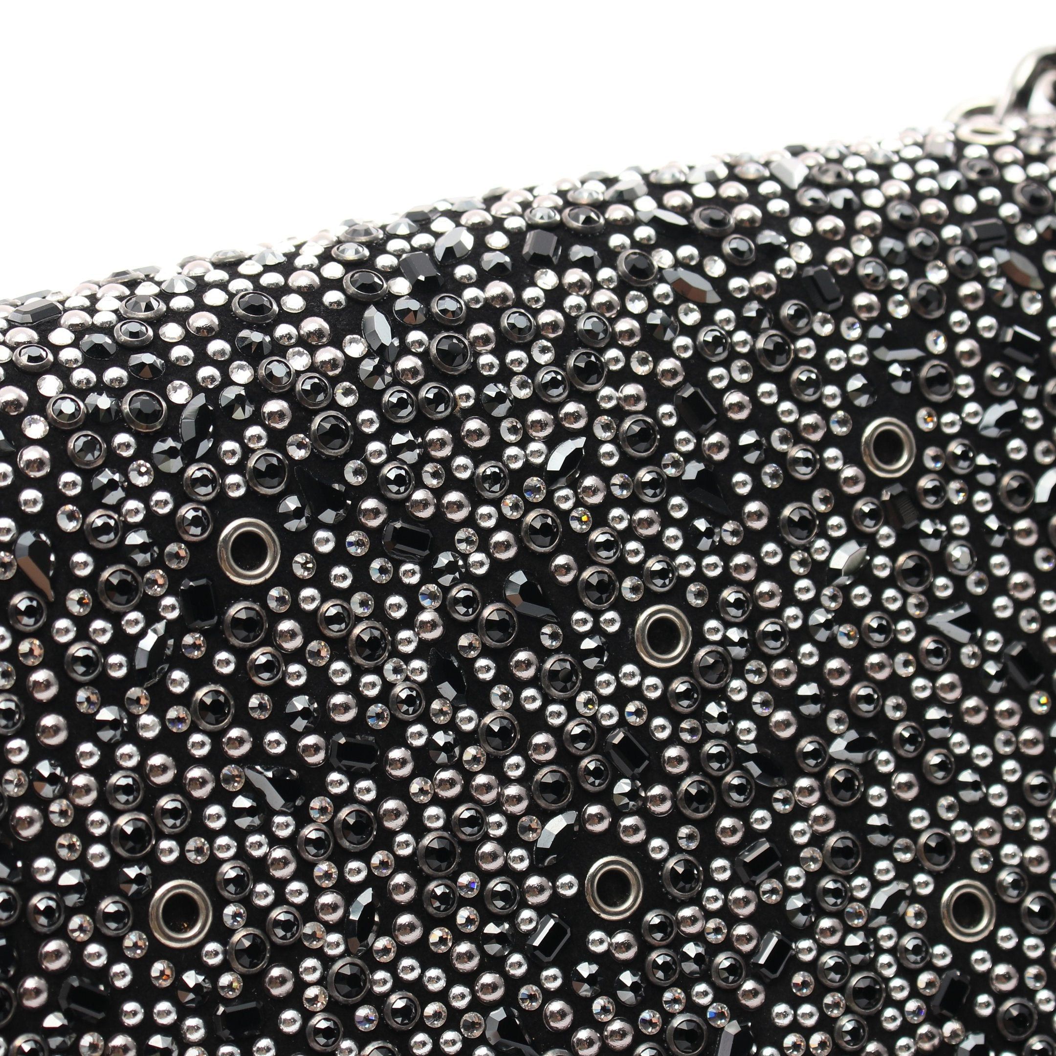Chanel Chanel Boy Chanel Matelasse Chain Shoulder Bag Studs Rhinestone Leather Black Silver Hardware Size ONE SIZE - 10 Thumbnail