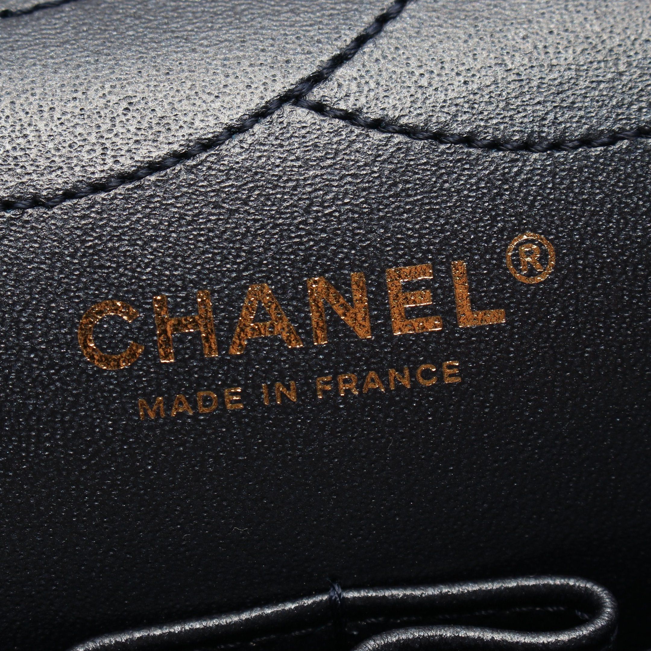 Chanel Chanel 2.55 Mademoiselle Chain Matelasse Double Flap Shoulder Bag Aged Calfskin Dark Navy Gold Hardware Size ONE SIZE - 4 Thumbnail