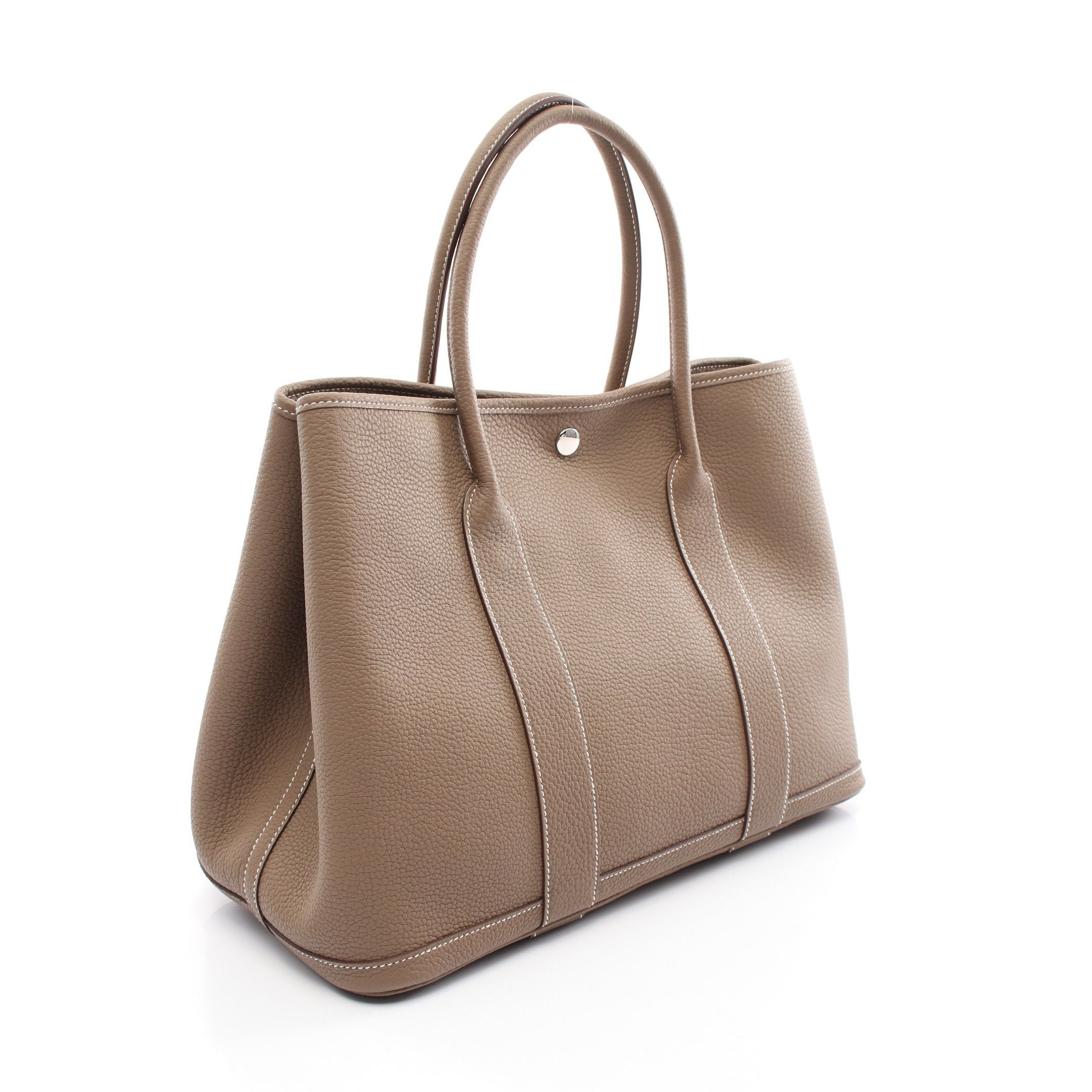Hermes Hermes Garden Party Pm Etoupe Handbag Tote Bag Negonda Leather Gray Beige Silver Hardware Double Engraved Size ONE SIZE - 2 Thumbnail