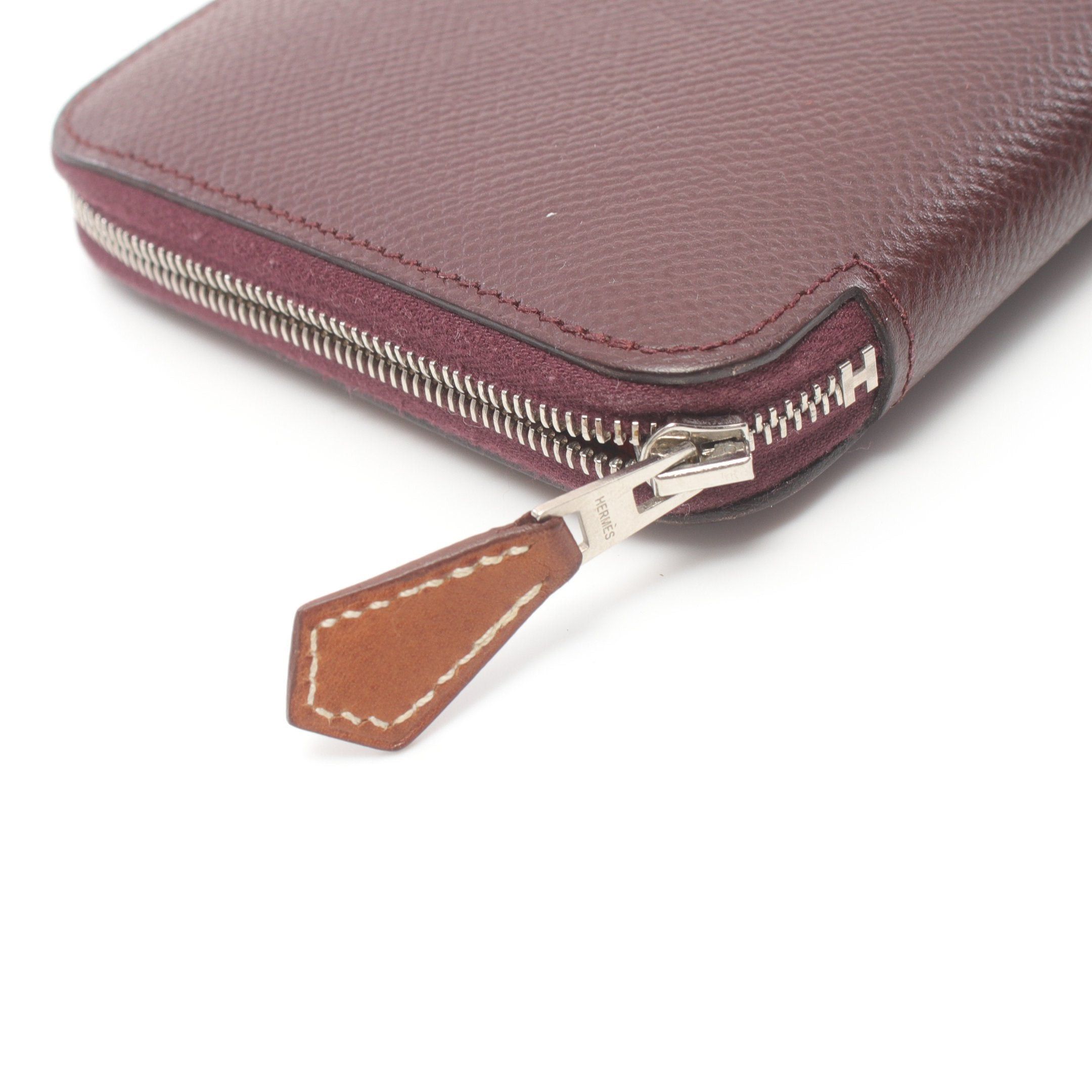 Hermes Hermes Azap Long Silk In Rouge Ash Round Zipper Wallet Veau Epsom Bordeaux Silver Hardware A Stamp Size ONE SIZE - 7 Thumbnail