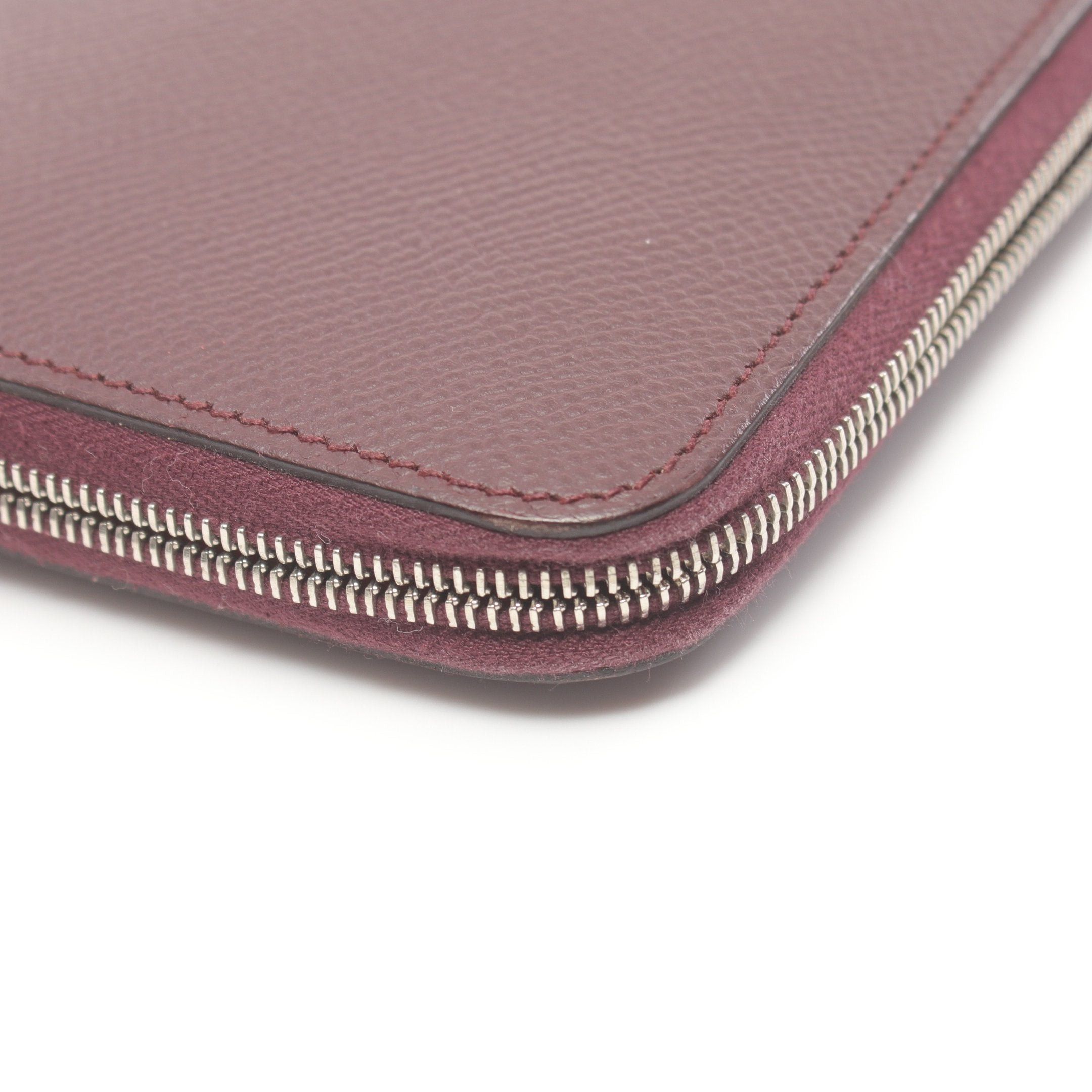 Hermes Hermes Azap Long Silk In Rouge Ash Round Zipper Wallet Veau Epsom Bordeaux Silver Hardware A Stamp Size ONE SIZE - 9 Thumbnail