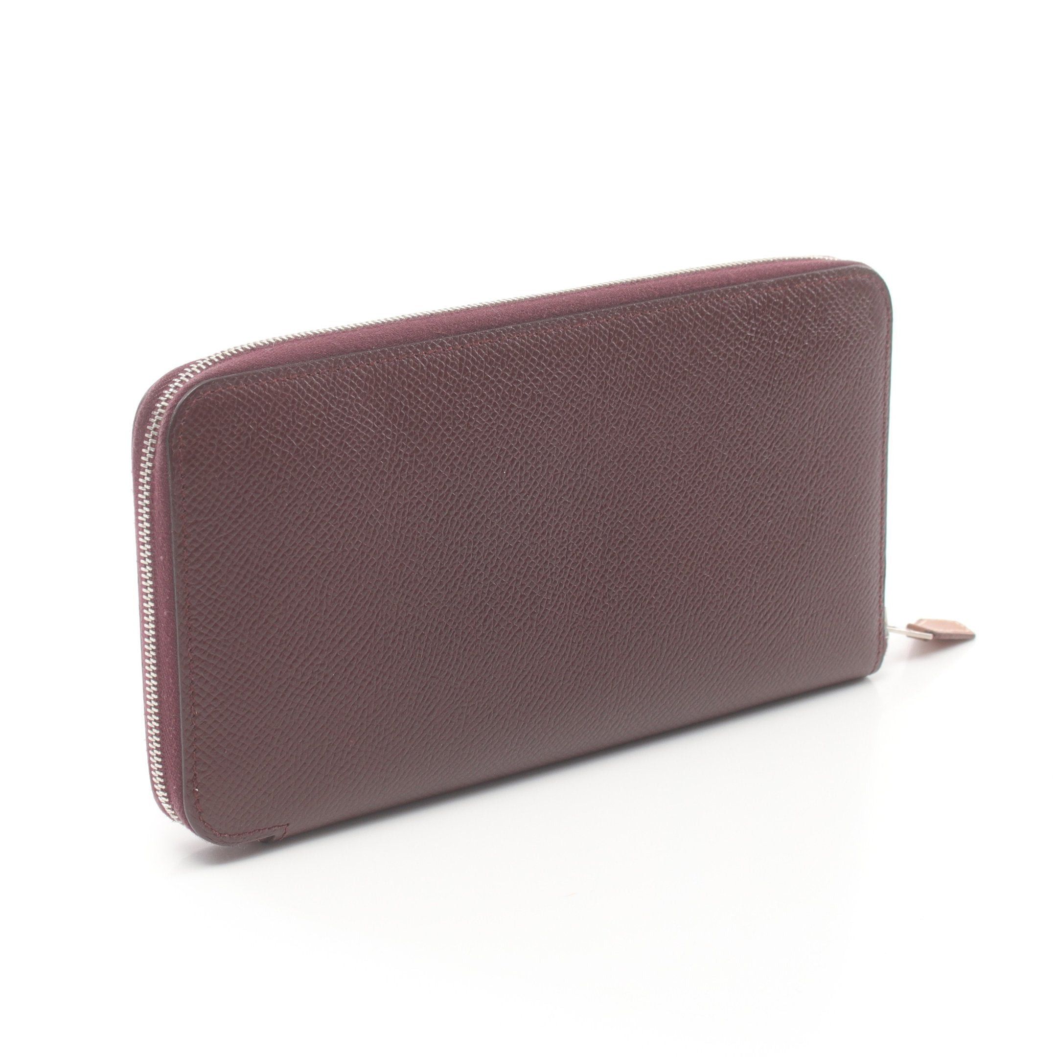 Hermes Hermes Azap Long Silk In Rouge Ash Round Zipper Wallet Veau Epsom Bordeaux Silver Hardware A Stamp Size ONE SIZE - 2 Thumbnail