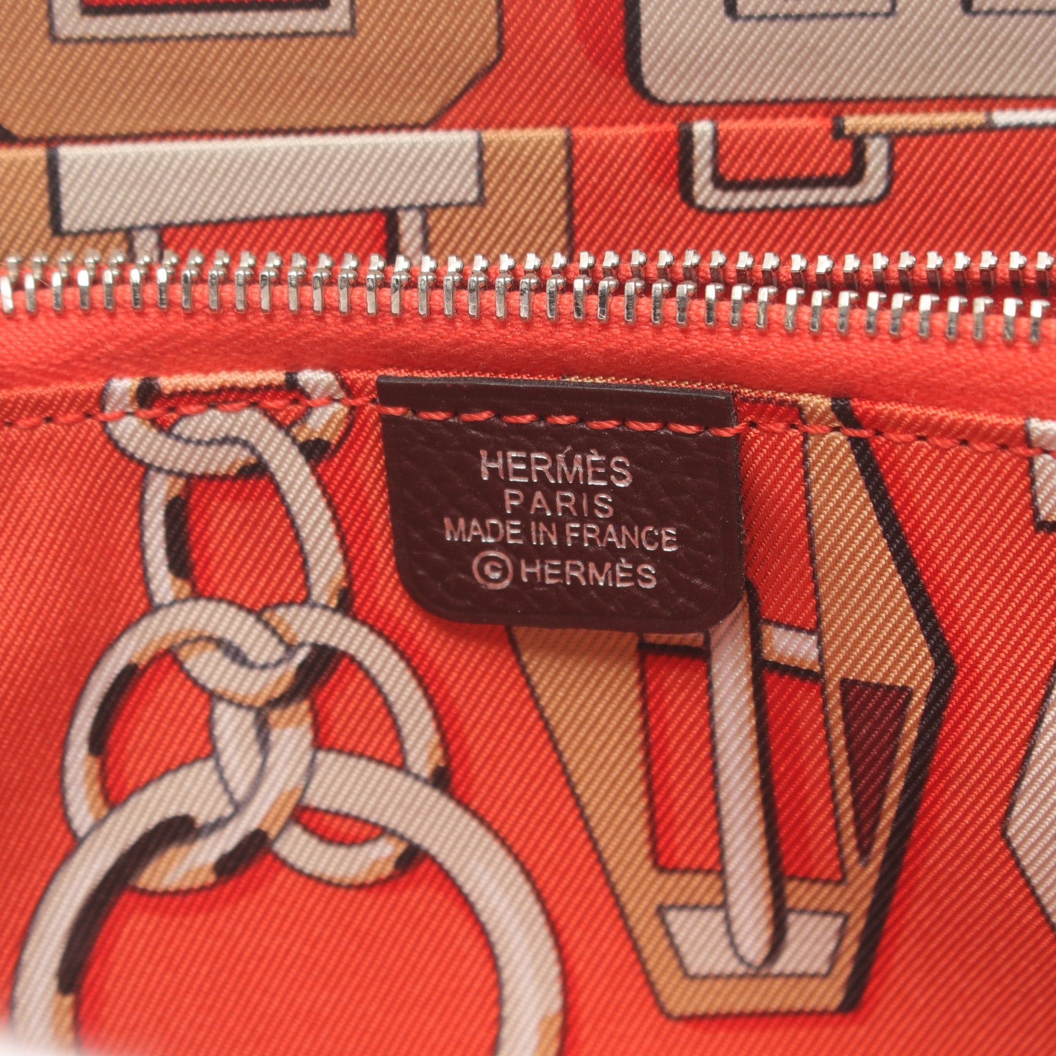 Hermes Hermes Azap Long Silk In Rouge Ash Round Zipper Wallet Veau Epsom Bordeaux Silver Hardware A Stamp Size ONE SIZE - 4 Thumbnail
