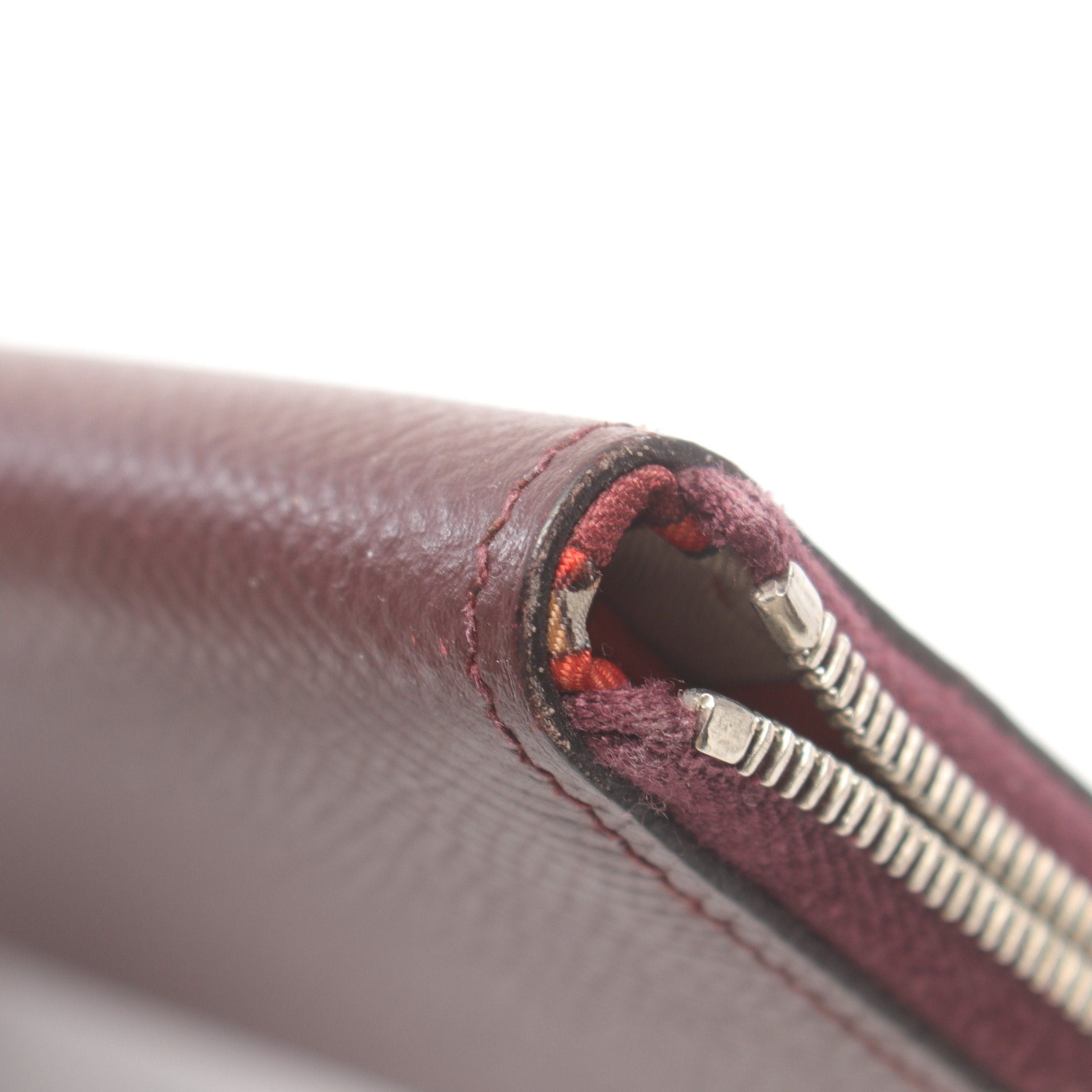 Hermes Hermes Azap Long Silk In Rouge Ash Round Zipper Wallet Veau Epsom Bordeaux Silver Hardware A Stamp Size ONE SIZE - 8 Thumbnail