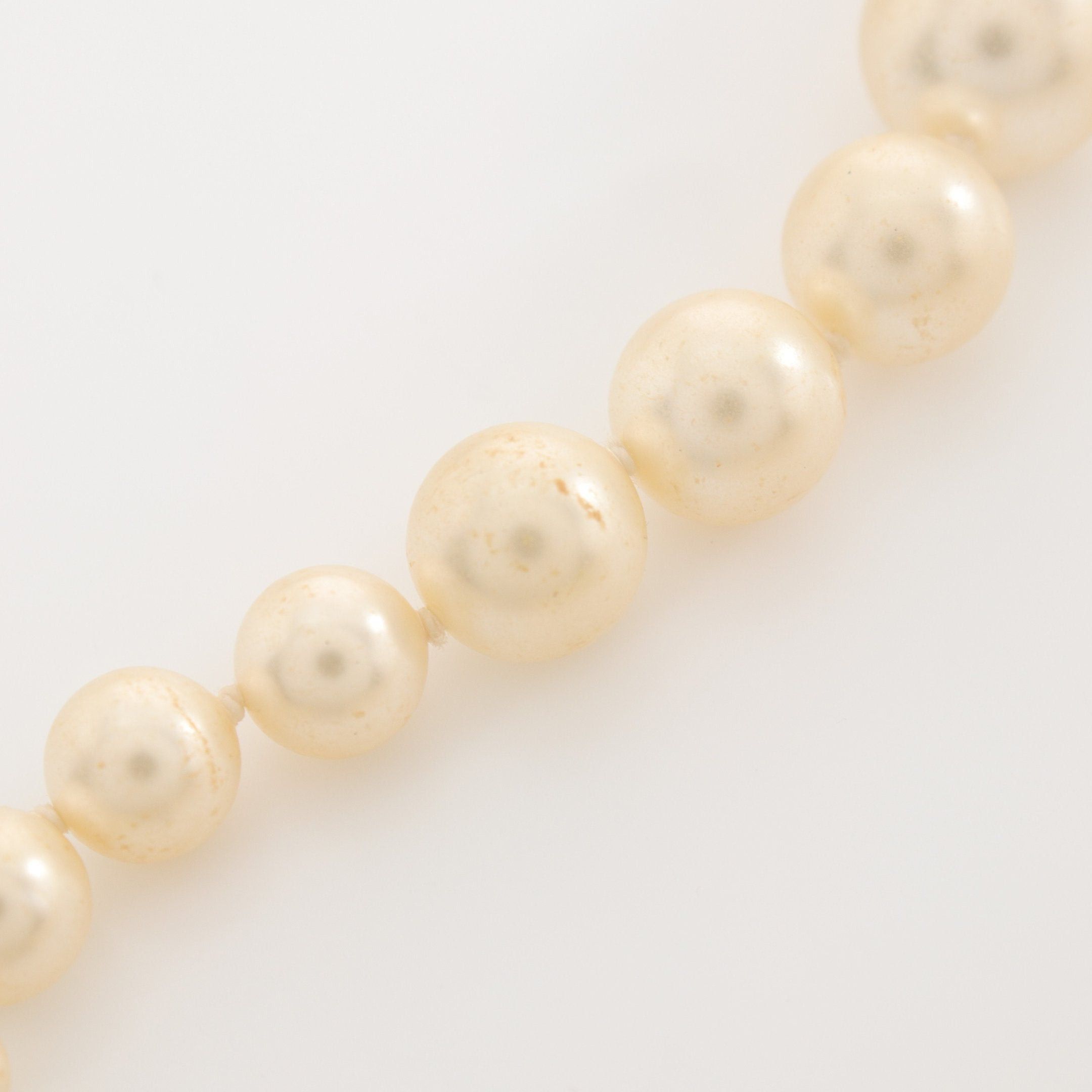 Chanel Chanel Coco Mark Long Necklace Fake Pearl Off White Silver 09V Size ONE SIZE - 5 Thumbnail
