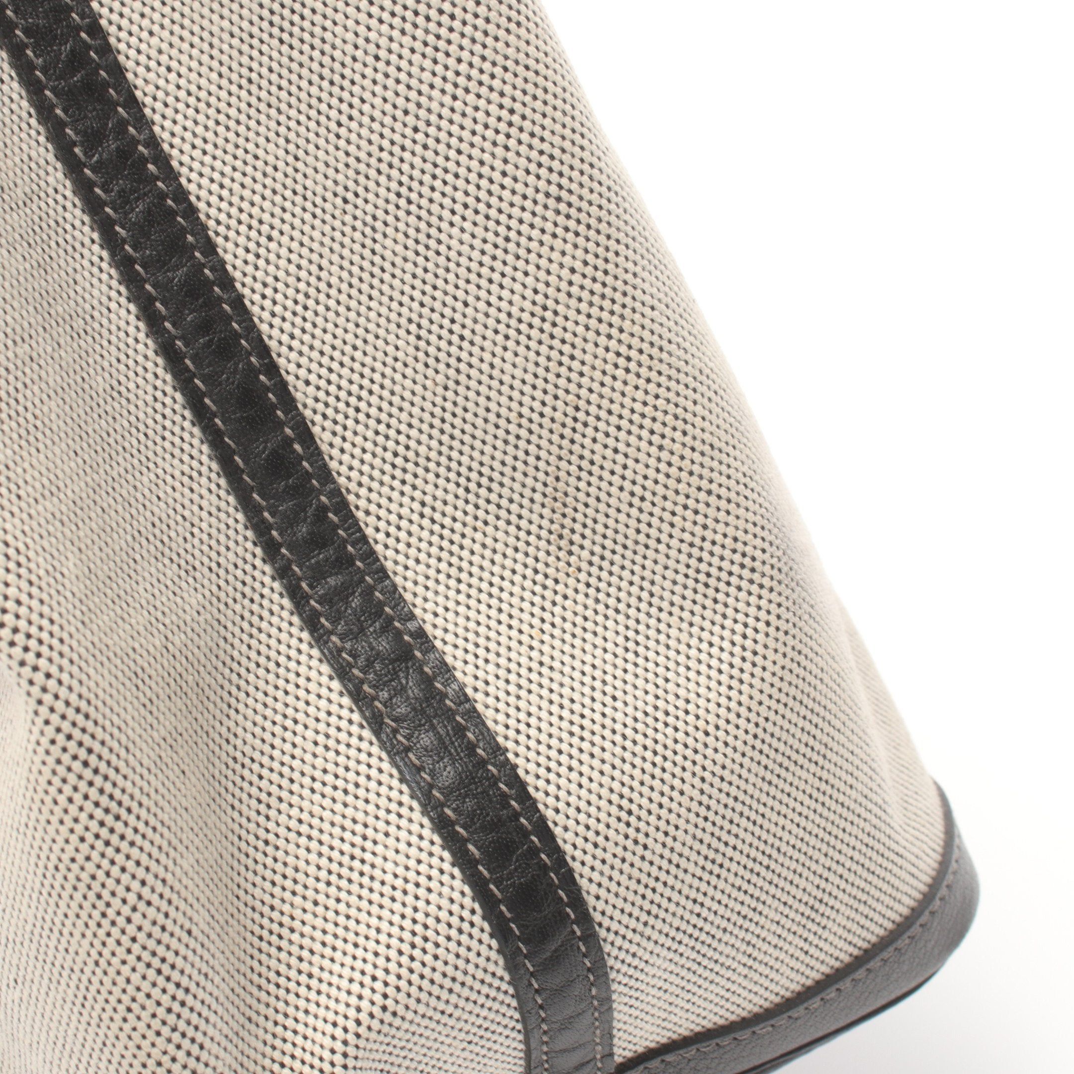 Hermes Hermes Garden Party Pm Handbag Tote Bag Toile Ash Leather Beige Black Silver Hardware □H Stamp Size ONE SIZE - 9 Thumbnail