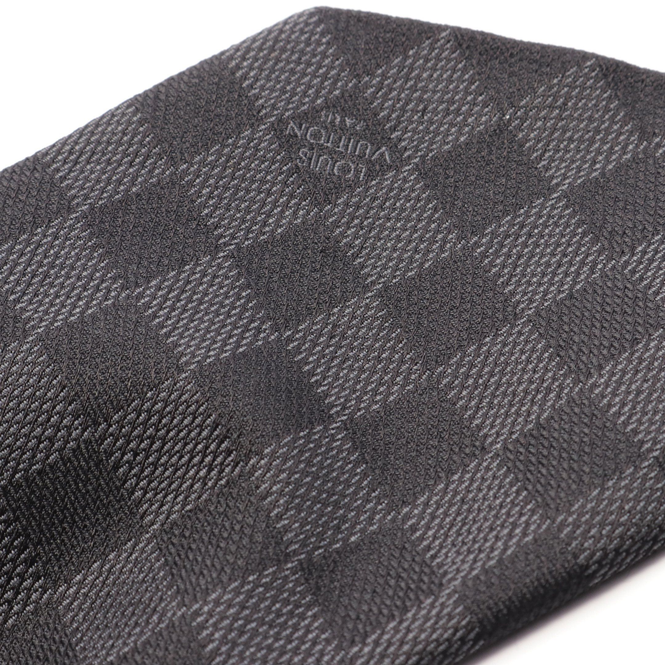 Louis Vuitton Louis Vuitton Cravat Damier Classic Tie Silk Black Size ONE SIZE - 6 Thumbnail