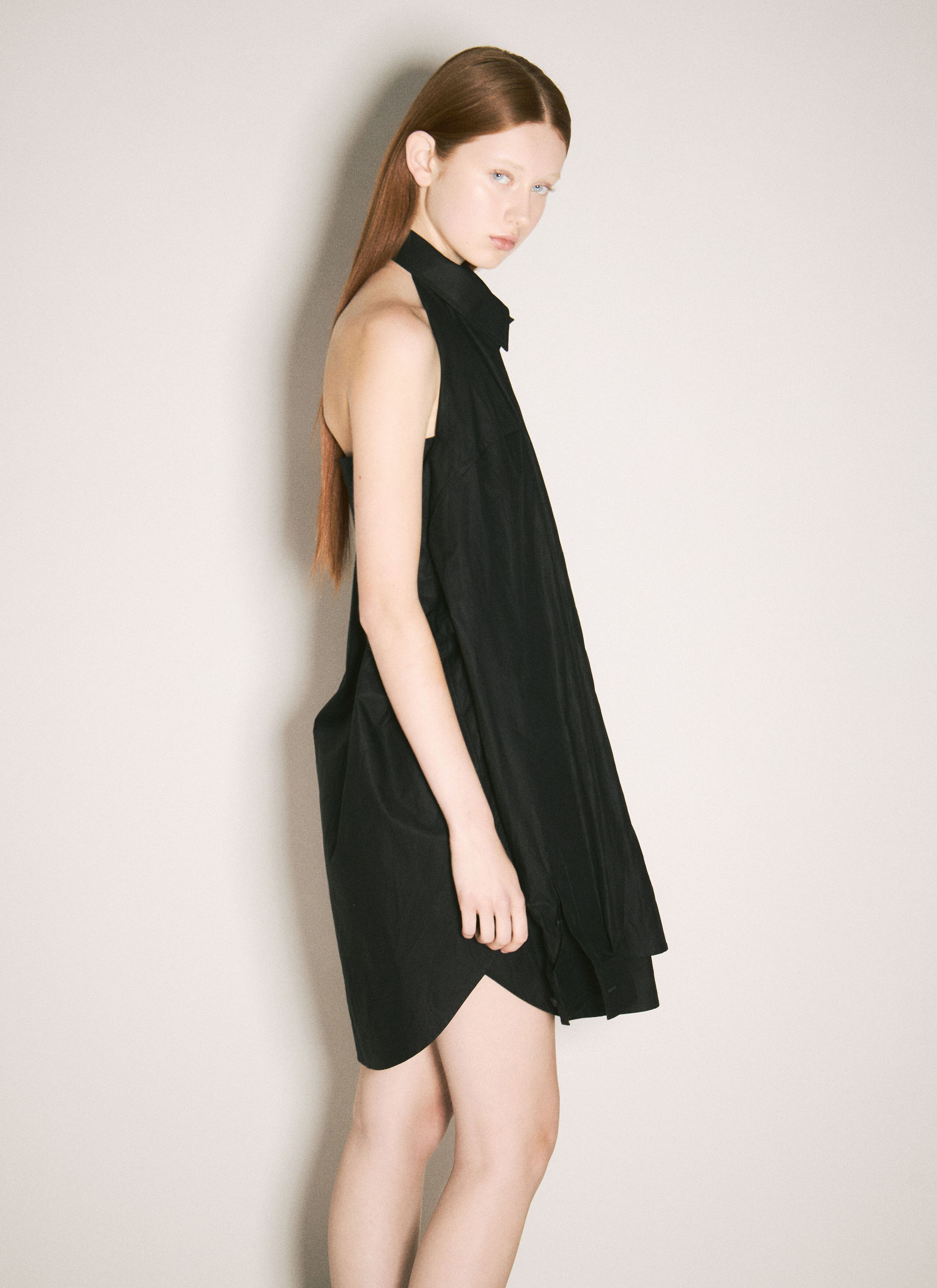 【関税＆送料込み】Balenciaga Suspended Shirt Dress Clothin Suspended cotton shirt dress in black - Balenciaga | Mytheresa