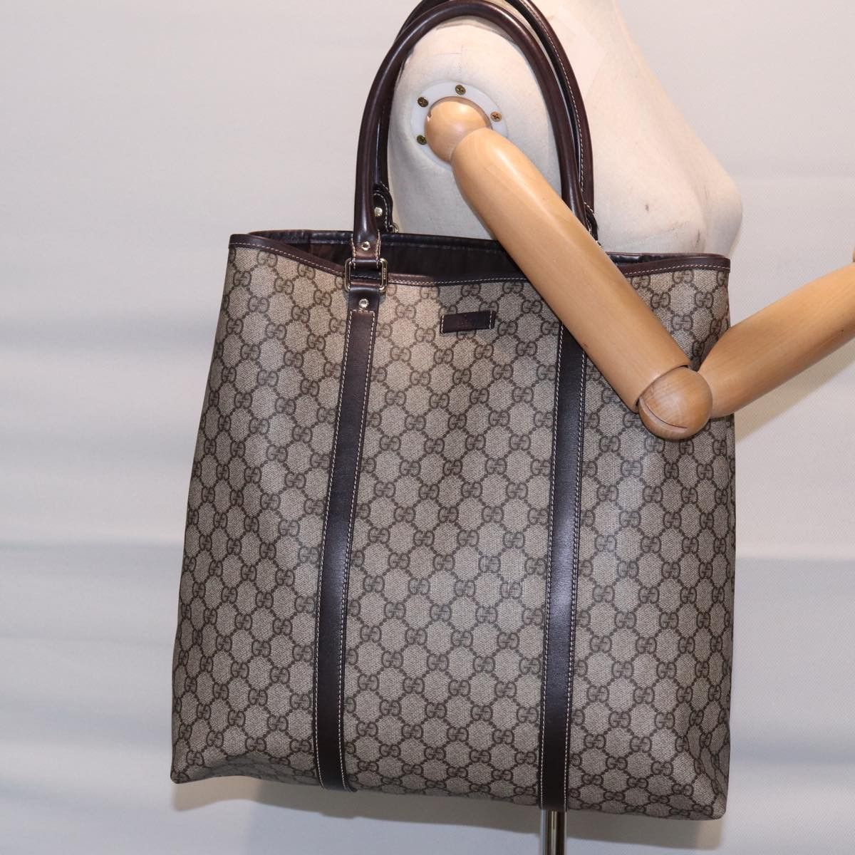 Gucci Gg Canvas Beige Canvas Tote Bag (Pre-Owned) Size ONE SIZE - 15 Thumbnail