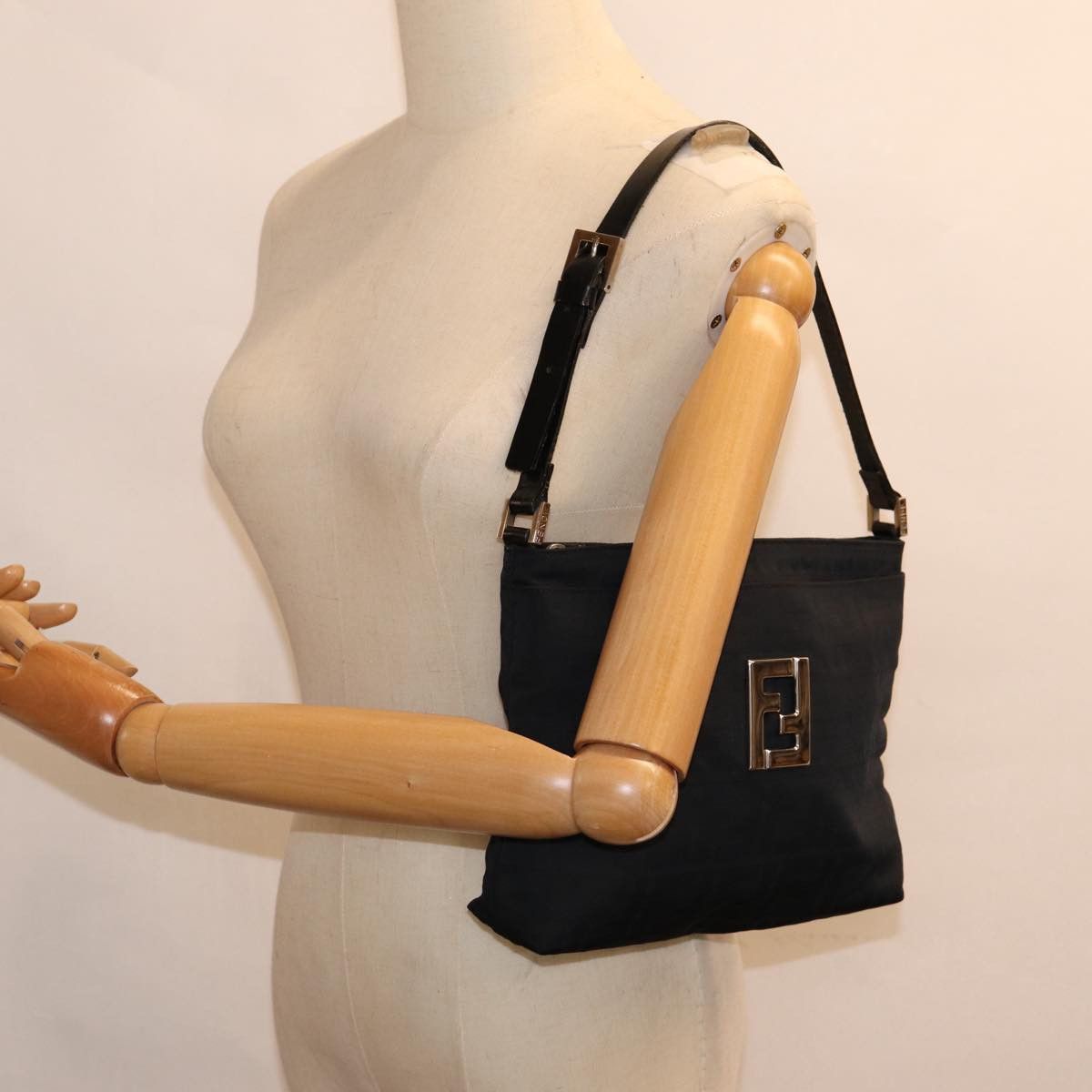 Fendi Zucca Black Canvas Shoulder Bag (Pre-Owned) Size ONE SIZE - 20 Thumbnail