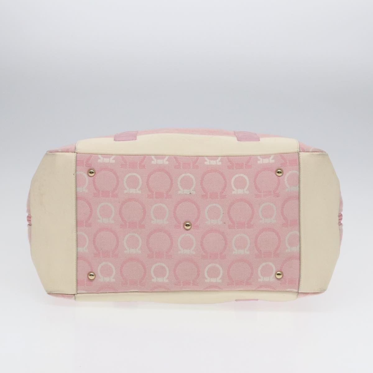 Salvatore Ferragamo Gancini Pink Canvas Travel Bag (Pre-Owned) Size ONE SIZE - 19 Thumbnail
