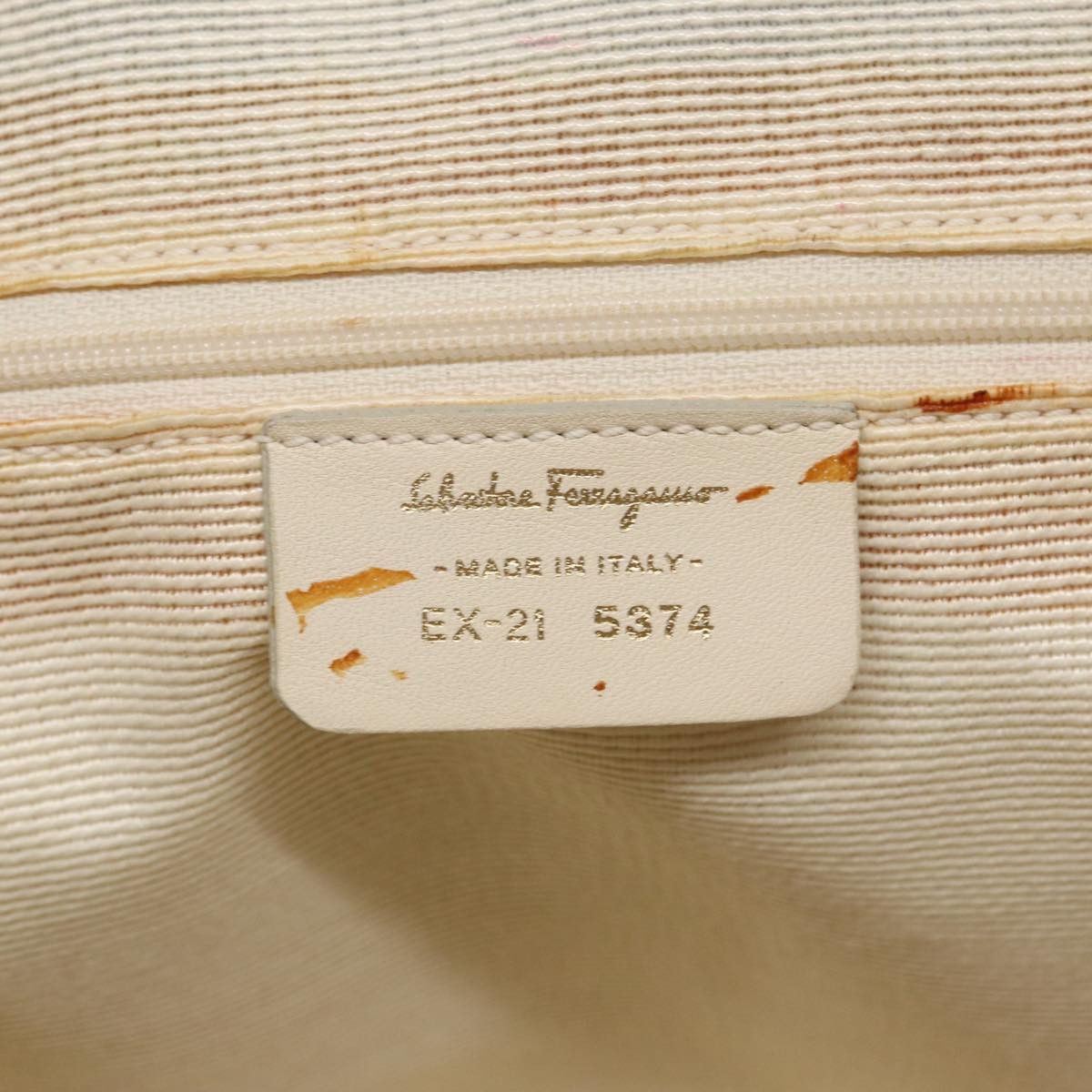 Salvatore Ferragamo Gancini Pink Canvas Travel Bag (Pre-Owned) Size ONE SIZE - 14 Thumbnail
