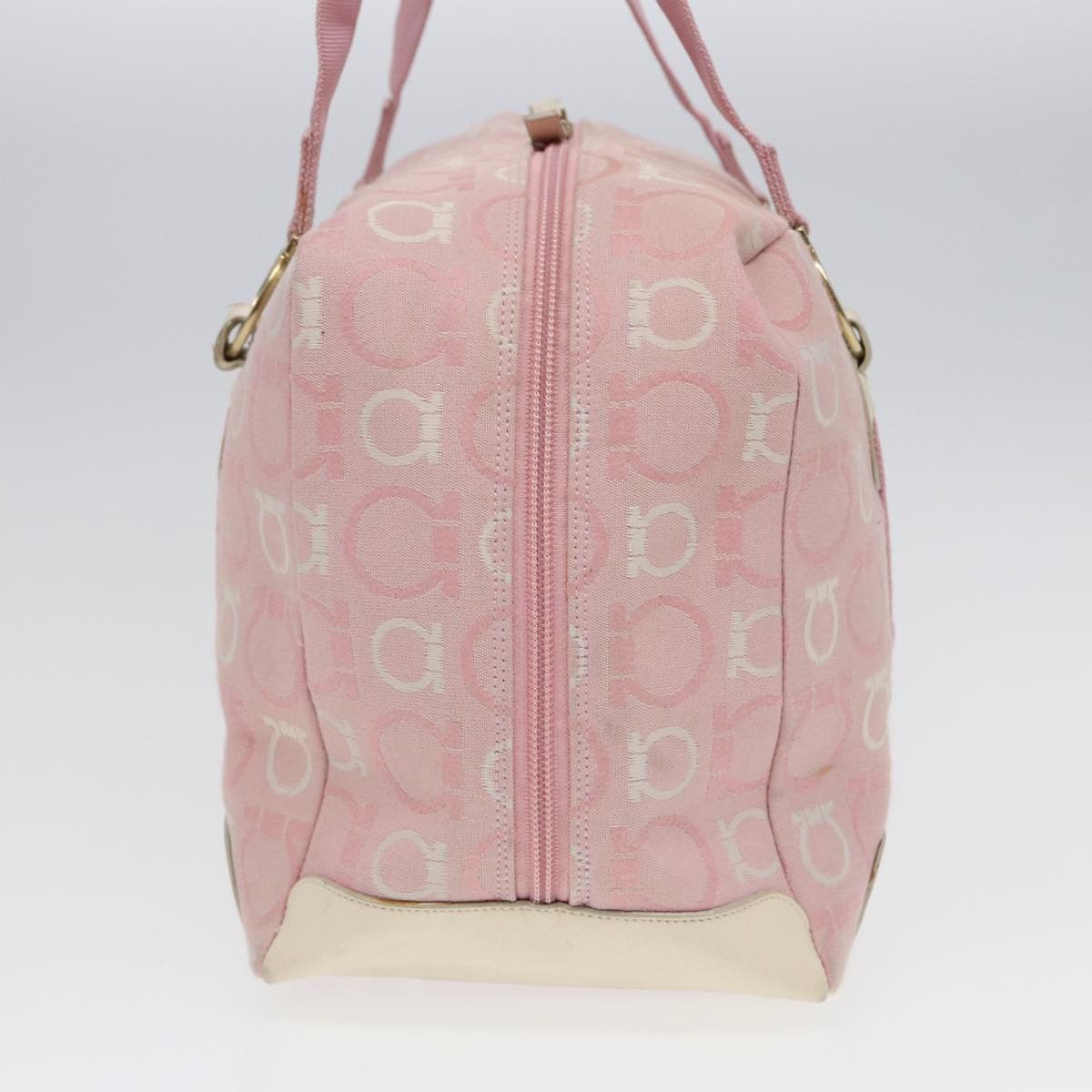 Salvatore Ferragamo Gancini Pink Canvas Travel Bag (Pre-Owned) Size ONE SIZE - 4 Thumbnail