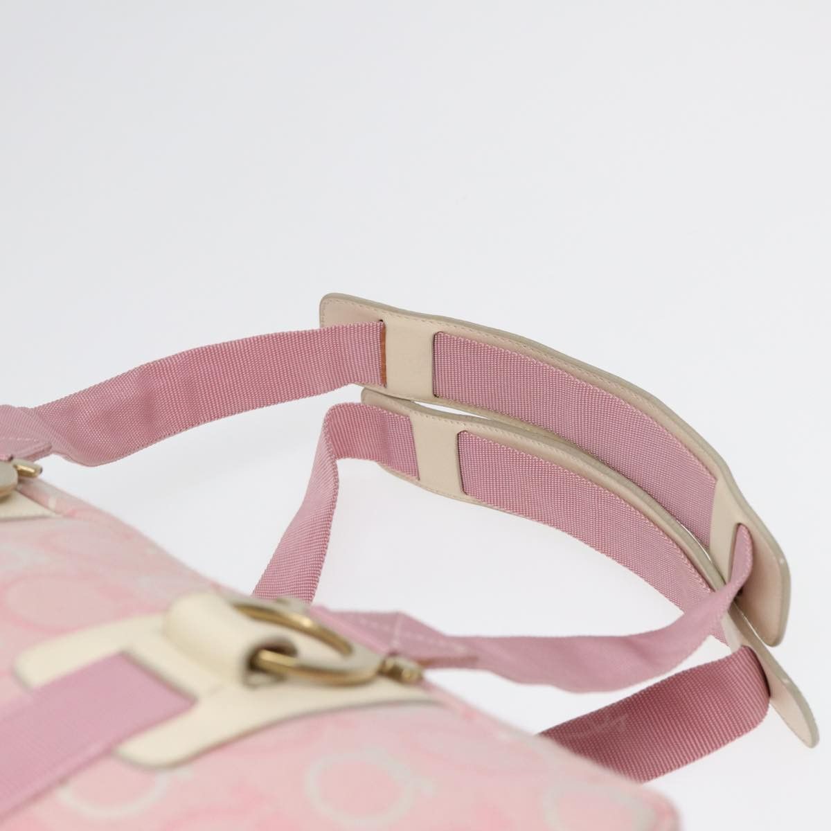 Salvatore Ferragamo Gancini Pink Canvas Travel Bag (Pre-Owned) Size ONE SIZE - 6 Thumbnail
