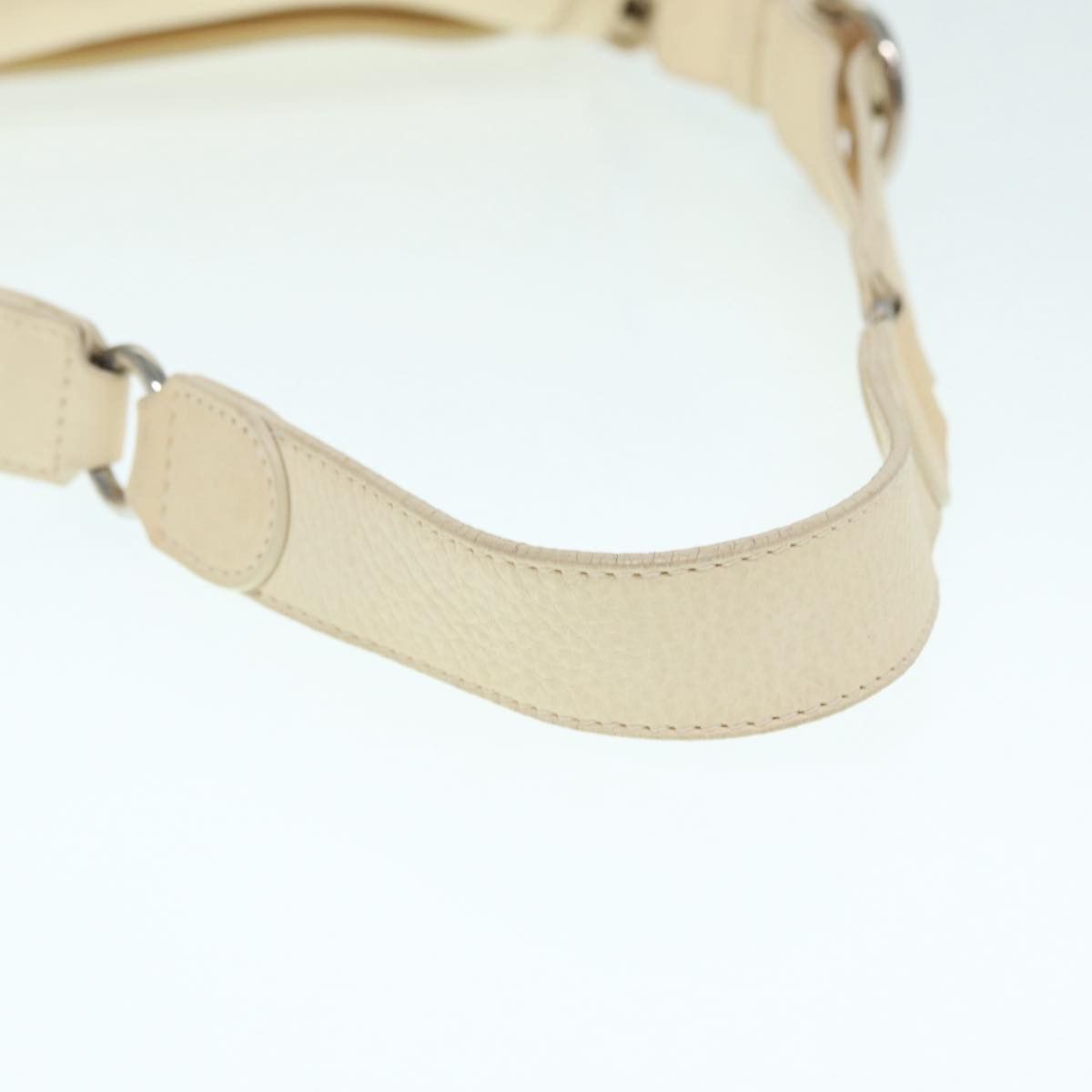 Salvatore Ferragamo Gancini White Leather Shoulder Bag (Pre-Owned) Size ONE SIZE - 4 Thumbnail