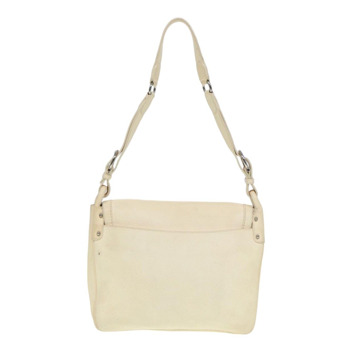 Salvatore Ferragamo Gancini White Leather Shoulder Bag (Pre-Owned) Size ONE SIZE - 2 Thumbnail
