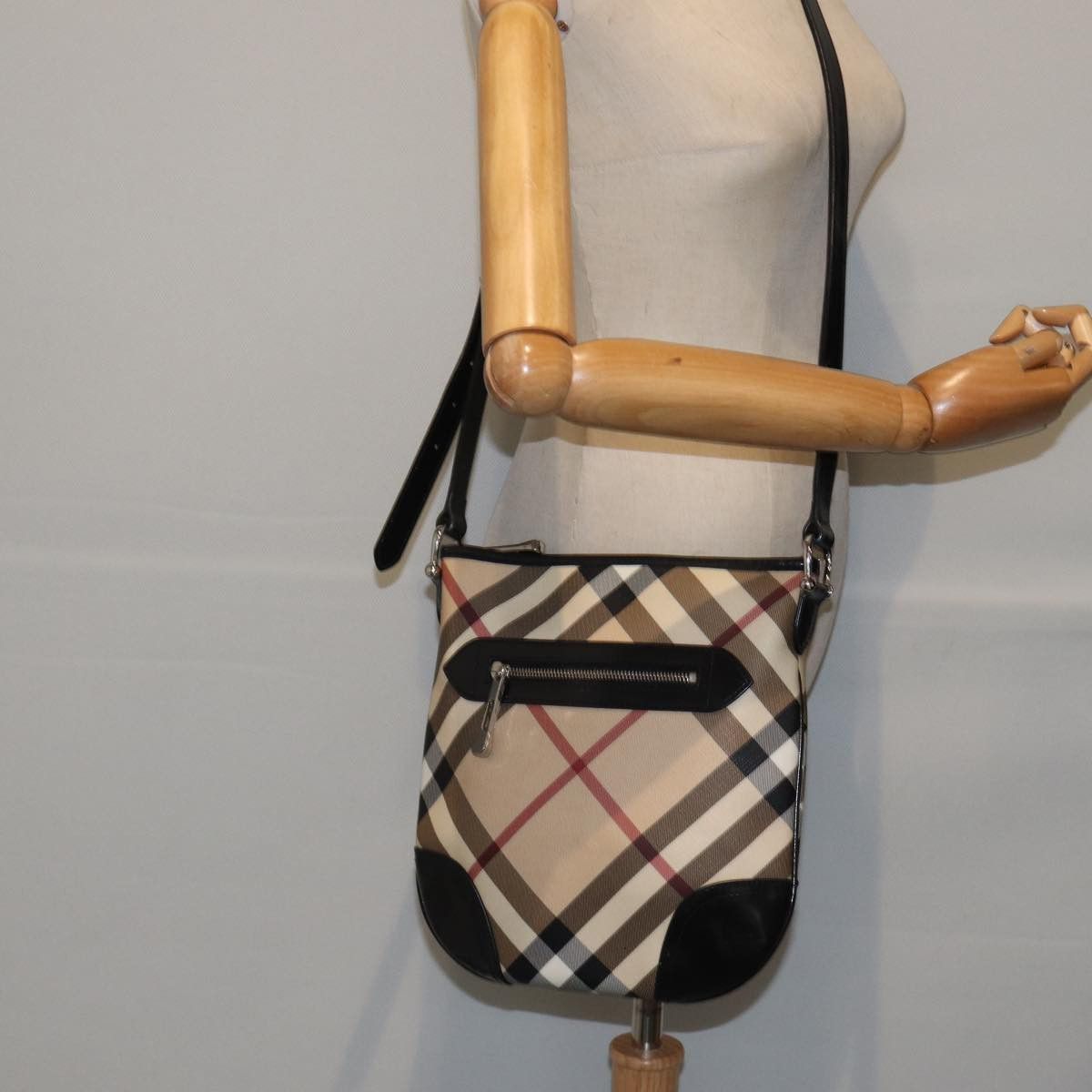 Burberry Nova Check Beige Canvas Shoulder Bag (Pre-Owned) Size ONE SIZE - 17 Thumbnail