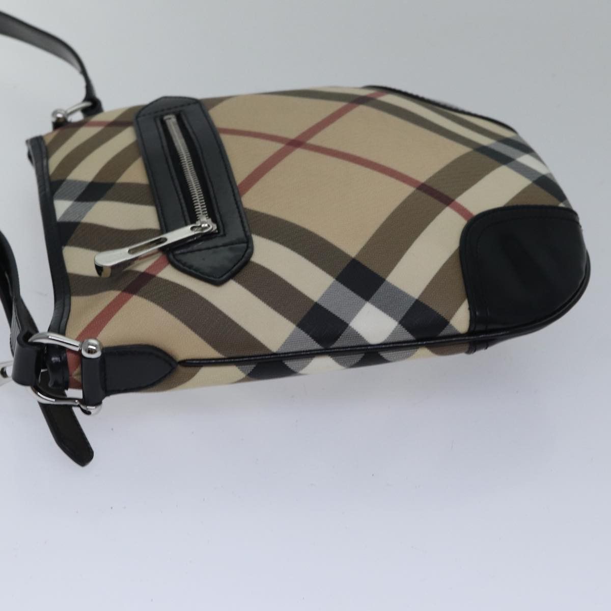 Burberry Nova Check Beige Canvas Shoulder Bag (Pre-Owned) Size ONE SIZE - 4 Thumbnail