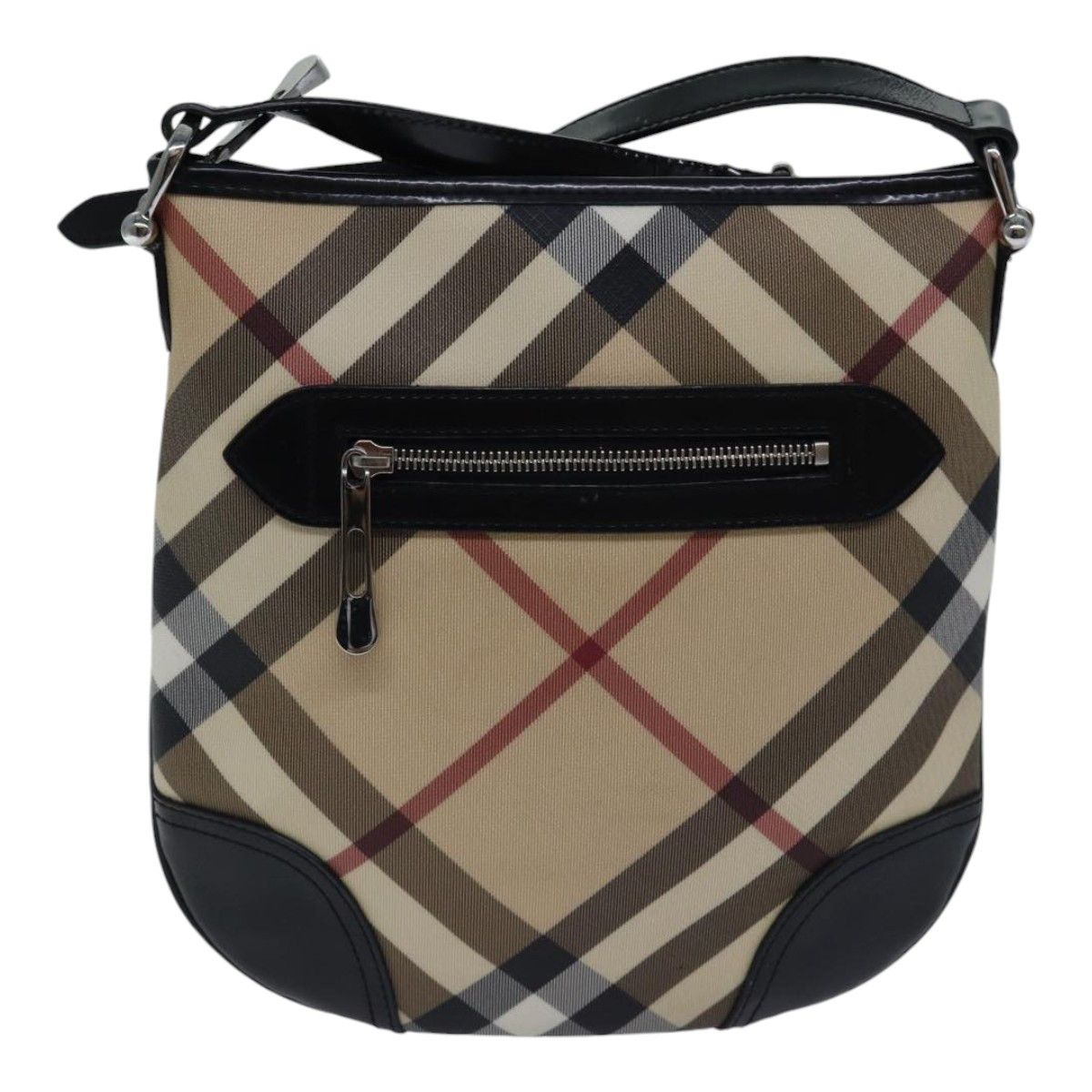 Burberry Nova Check Beige Canvas Shoulder Bag (Pre-Owned) Size ONE SIZE - 19 Thumbnail