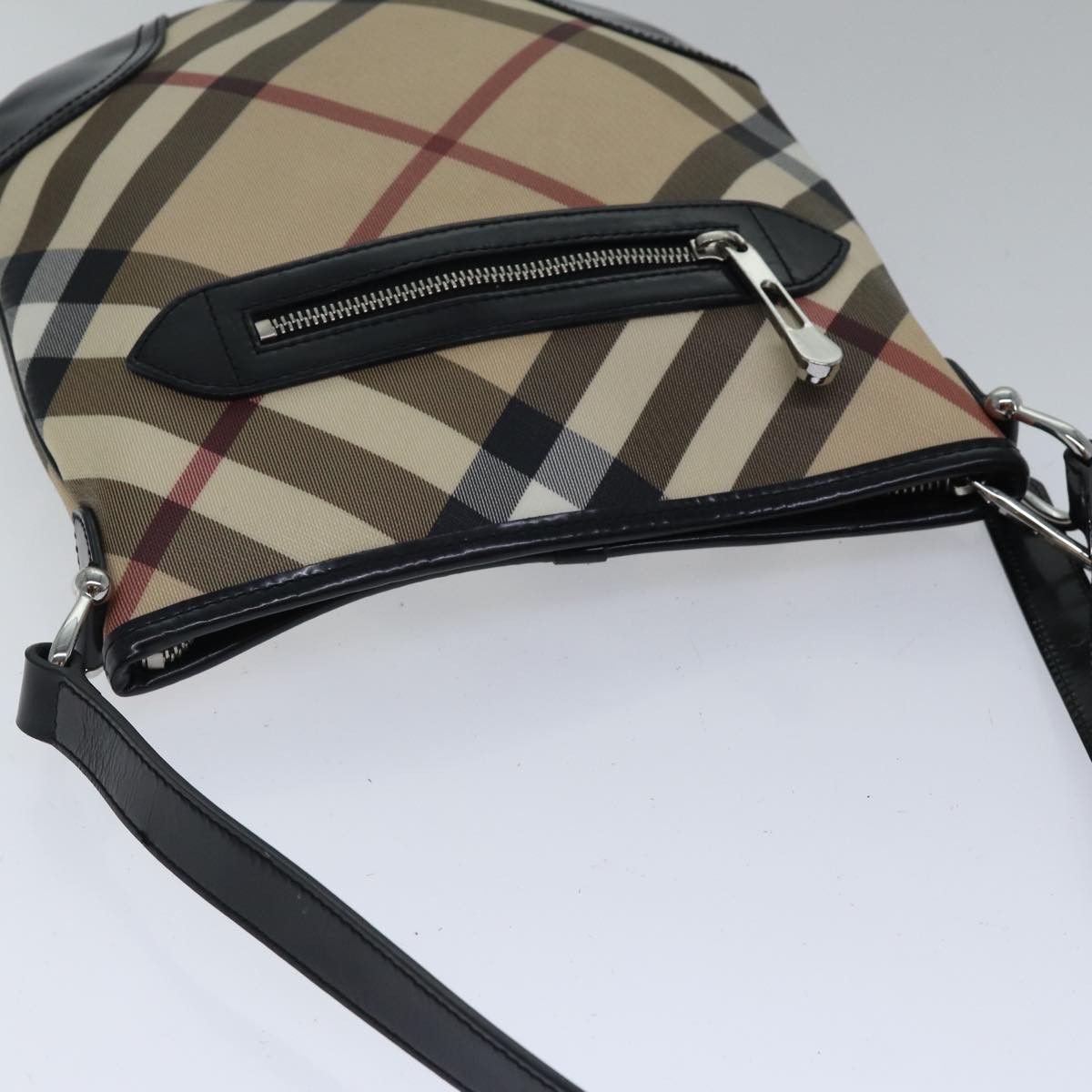 Burberry Nova Check Beige Canvas Shoulder Bag (Pre-Owned) Size ONE SIZE - 7 Thumbnail