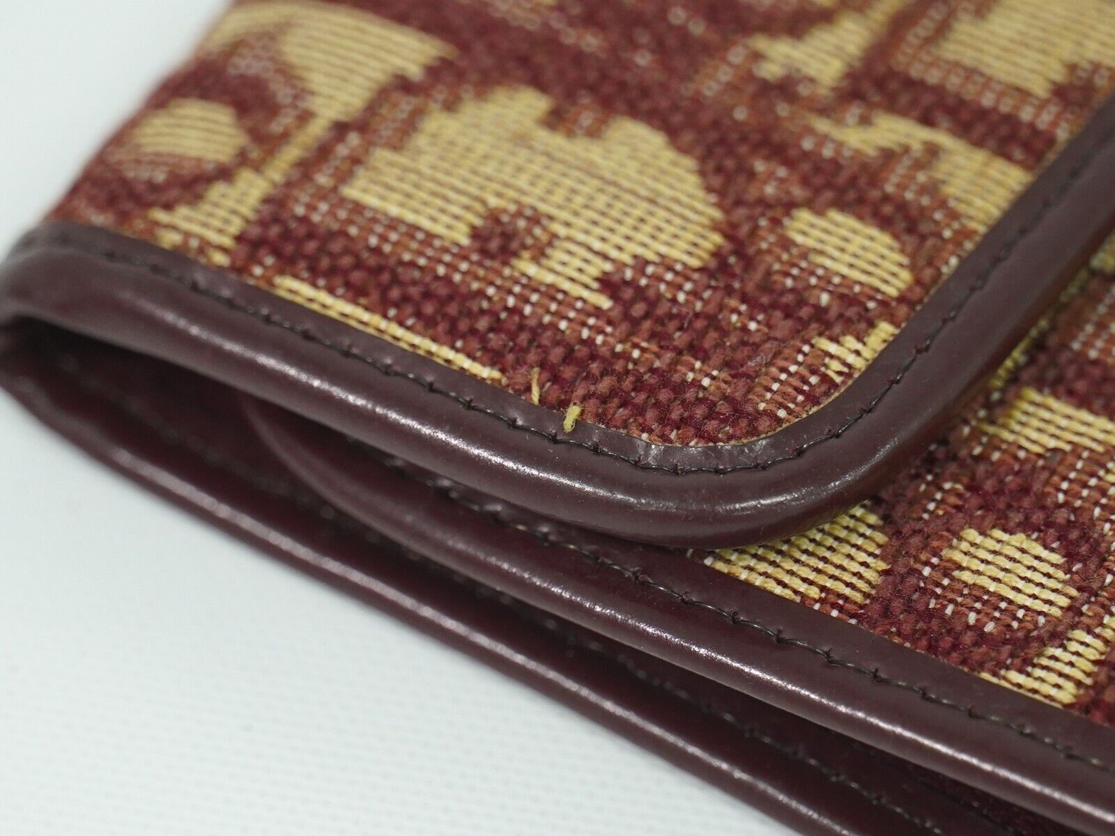 Dior Saddle Burgundy Canvas Wallet (Pre-Owned) Size ONE SIZE - 4 Thumbnail