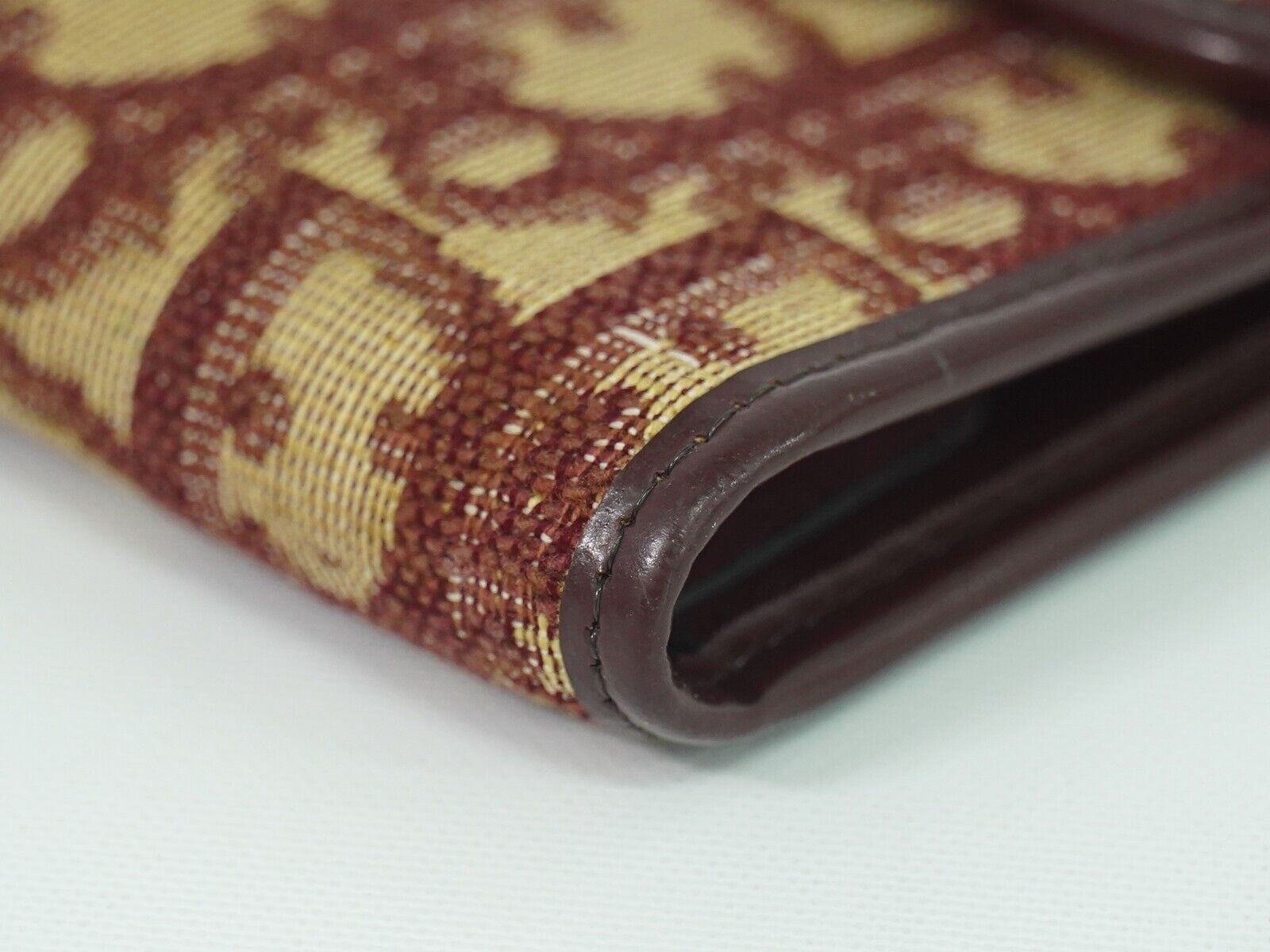 Dior Saddle Burgundy Canvas Wallet (Pre-Owned) Size ONE SIZE - 3 Thumbnail