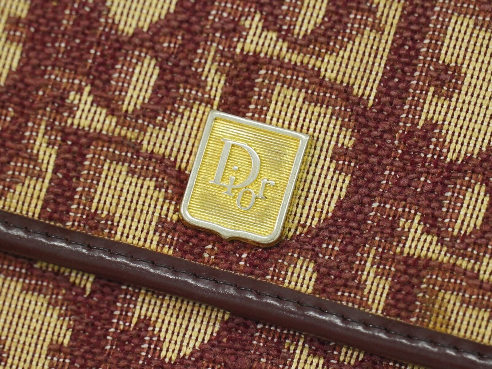 Dior Saddle Burgundy Canvas Wallet (Pre-Owned) Size ONE SIZE - 8 Thumbnail