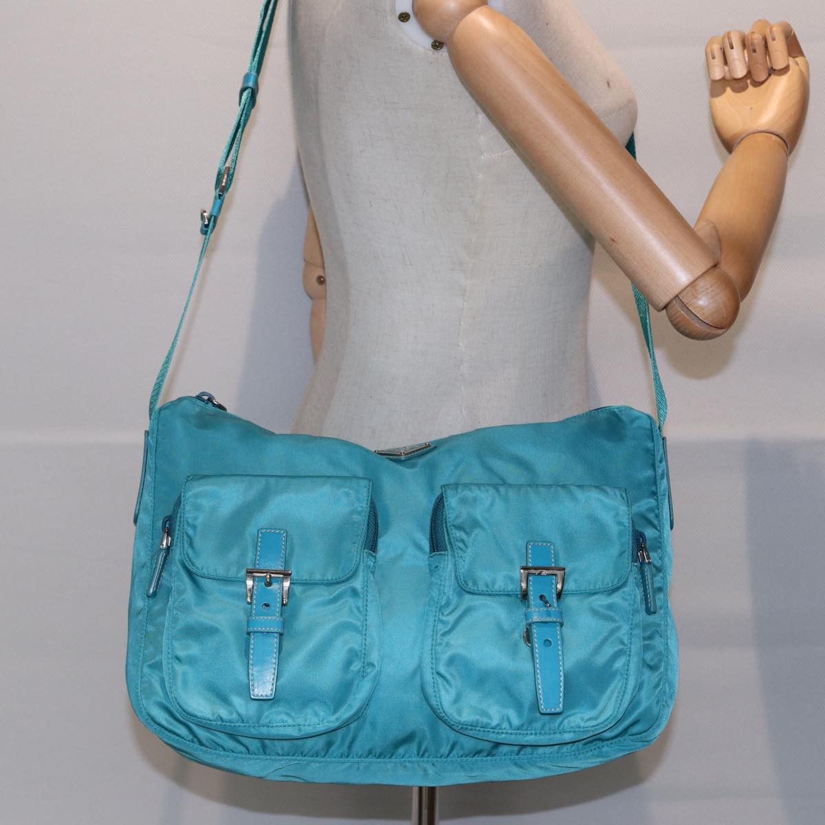 Prada Tessuto Blue Synthetic Shoulder Bag (Pre-Owned) Size ONE SIZE - 10 Thumbnail