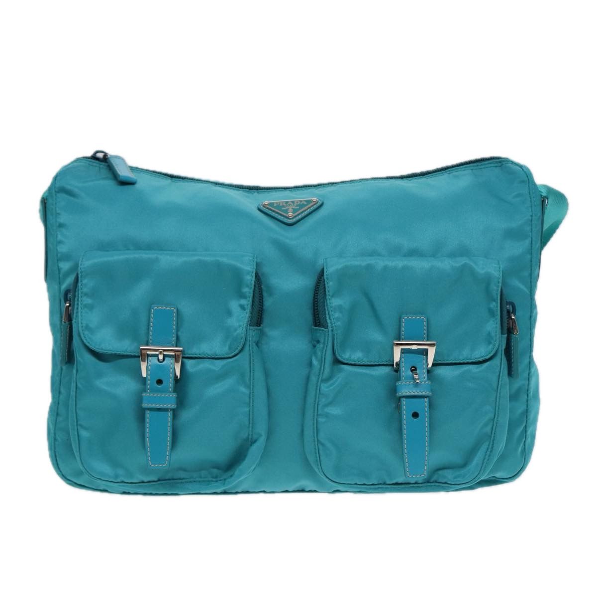 Prada Tessuto Blue Synthetic Shoulder Bag (Pre-Owned) Size ONE SIZE - 19 Thumbnail