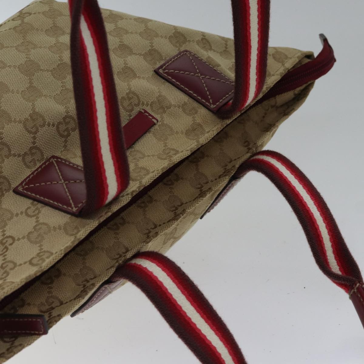 Gucci Sherry Beige Canvas Shoulder Bag (Pre-Owned) Size ONE SIZE - 11 Thumbnail
