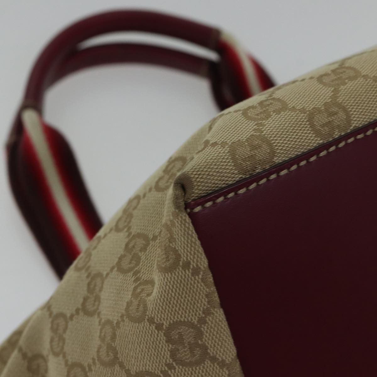 Gucci Sherry Beige Canvas Shoulder Bag (Pre-Owned) Size ONE SIZE - 13 Thumbnail