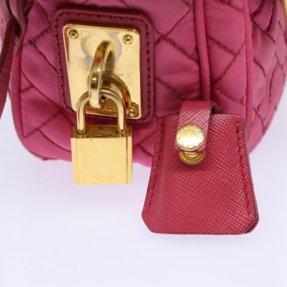 Prada Tessuto Pink Synthetic Shoulder Bag (Pre-Owned) Size ONE SIZE - 9 Thumbnail