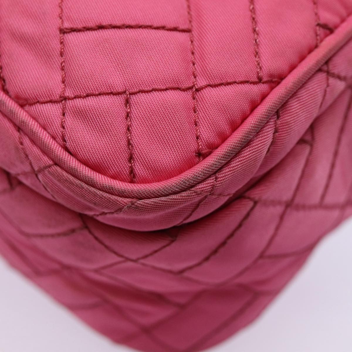 Prada Tessuto Pink Synthetic Shoulder Bag (Pre-Owned) Size ONE SIZE - 4 Thumbnail