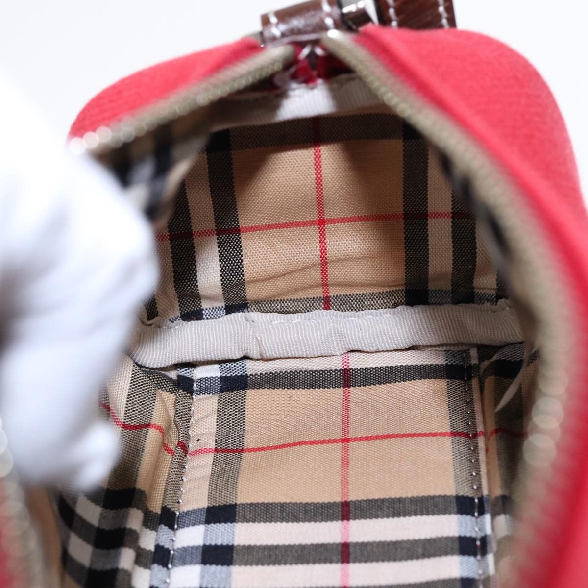 Burberry Blue Label Red Canvas Shoulder Bag (Pre-Owned) Size ONE SIZE - 7 Thumbnail